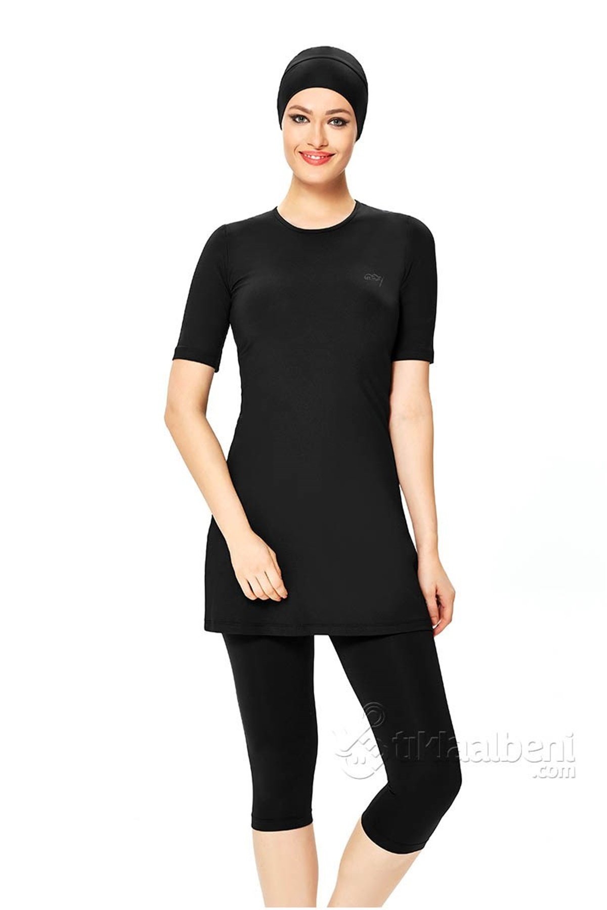 Yarım Kapalı Mayo Tesmay 110098 Siyah