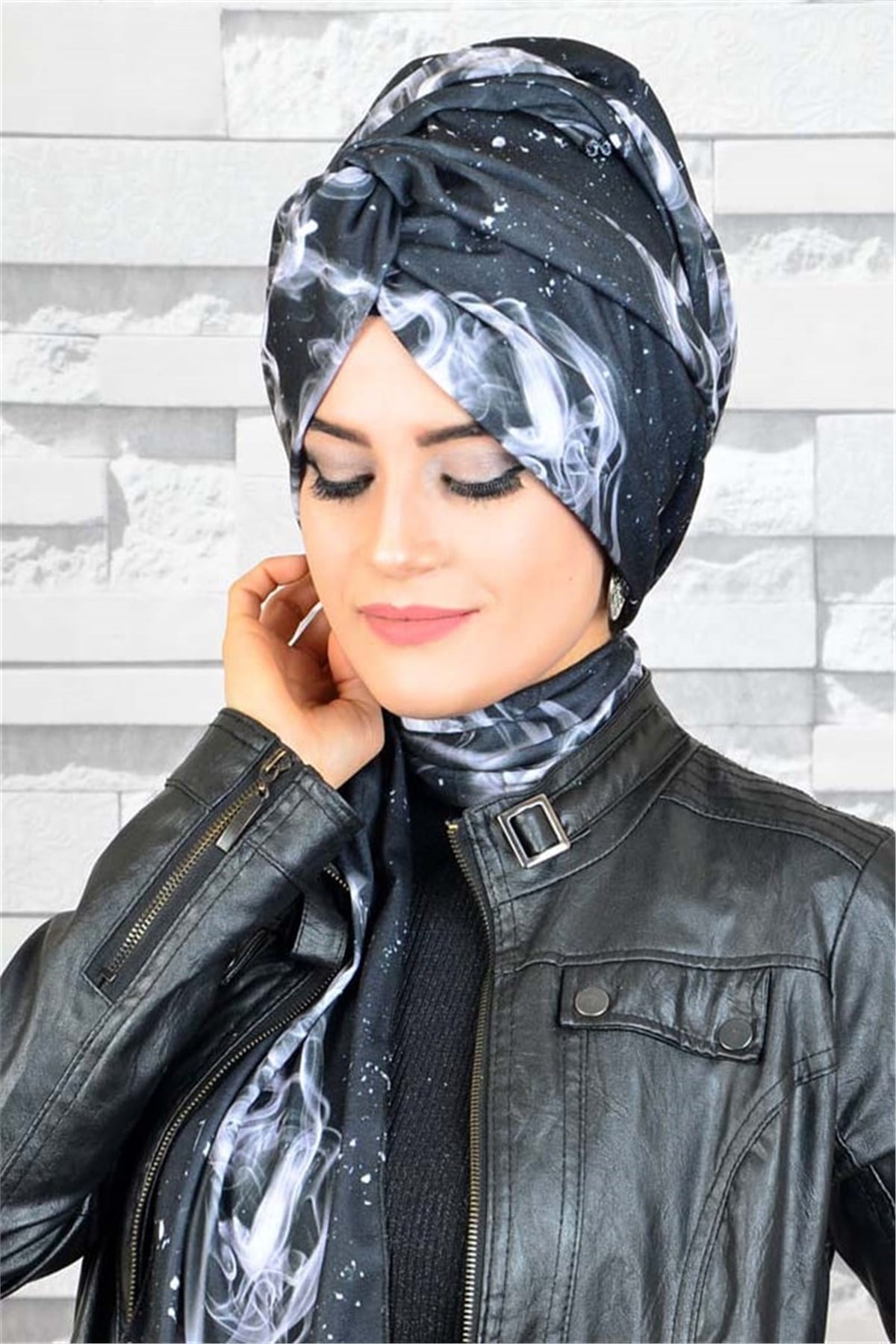 Zincir Bandana Pratik Bone Şal BN074