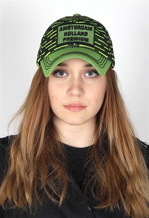 Neon Yeşil Kadın Şapka S1157