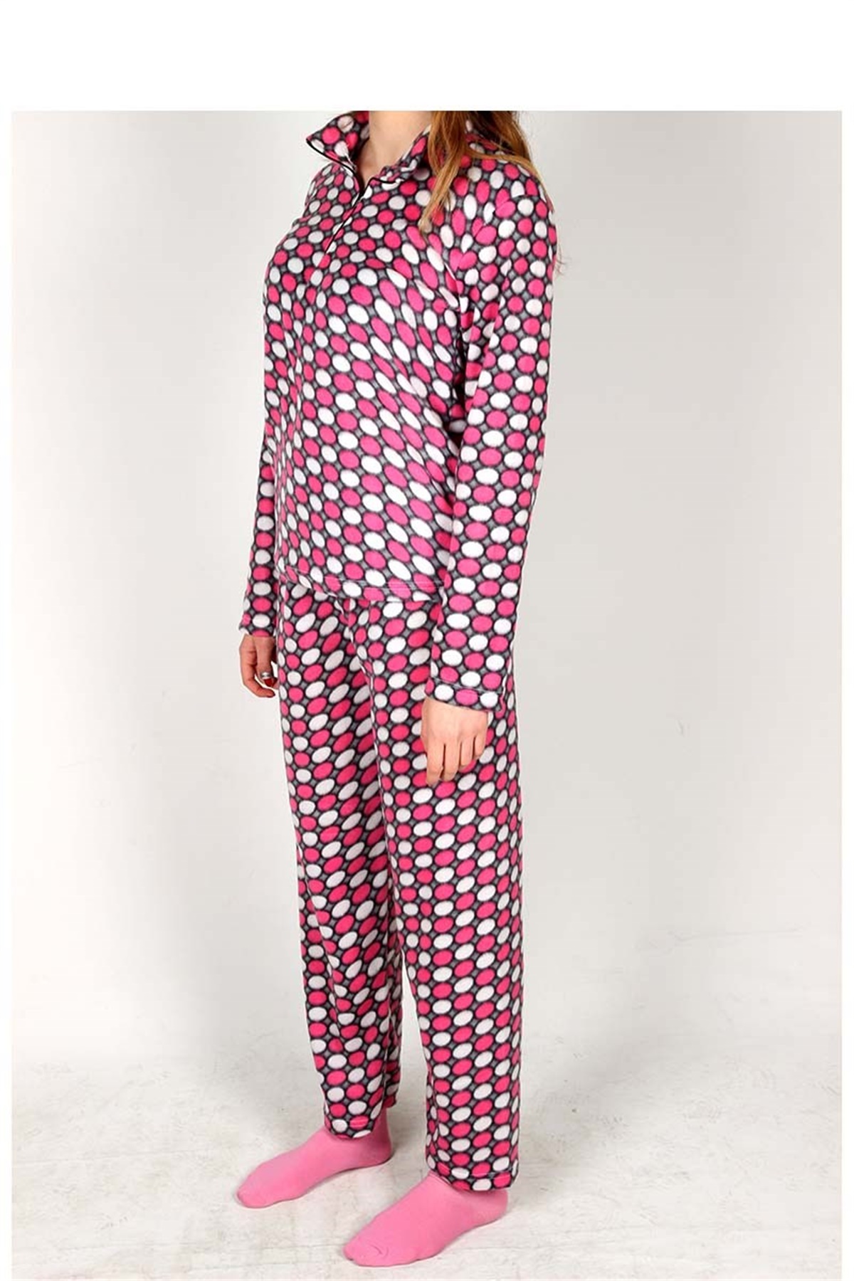 Bayan Polar Pijama Takımı 1555 - Pembe