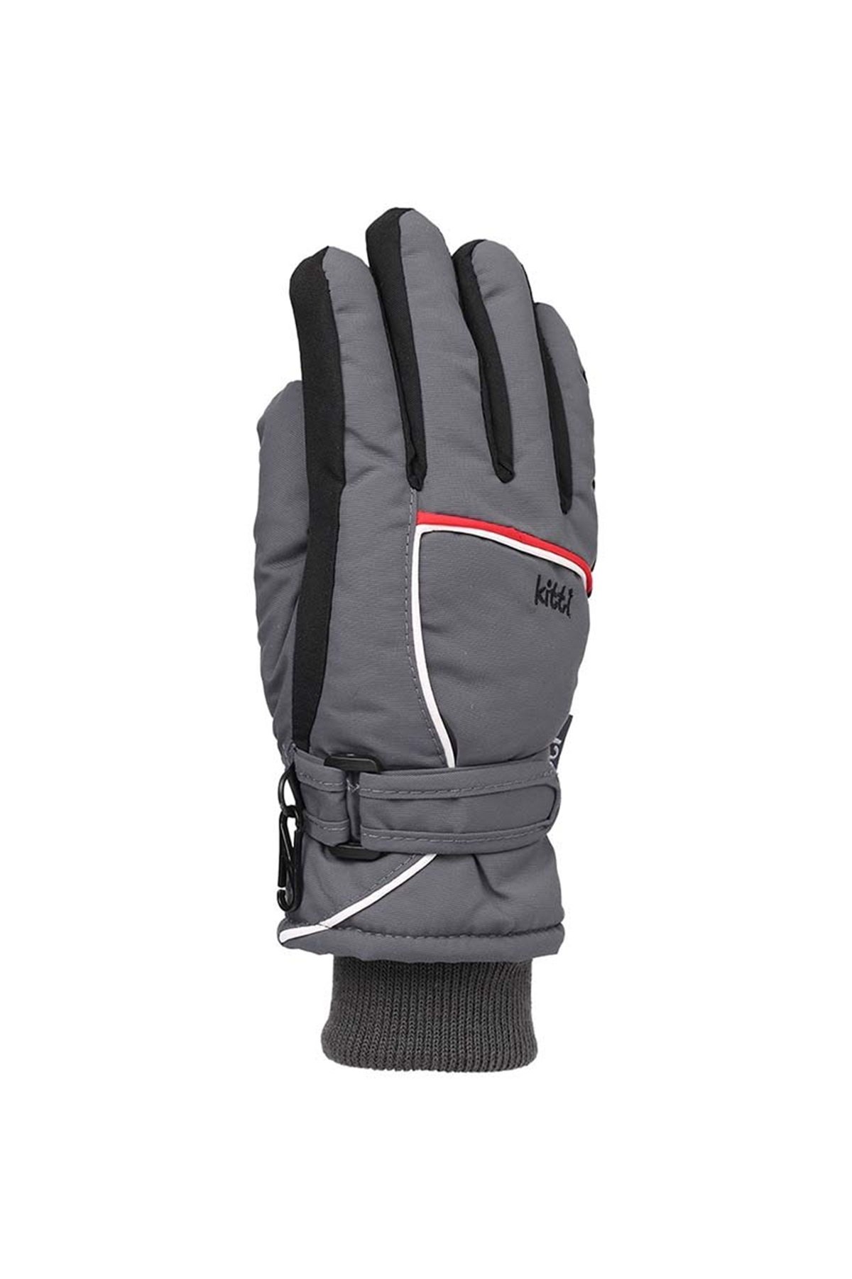  Erkek Çocuk Gri Kar Eldiveni 4-8 Yaş - KR421-2