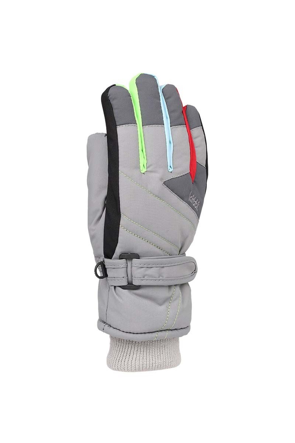  Erkek Çocuk Gri Renkli Kar Eldiveni 4-8 Yaş - KR421-3
