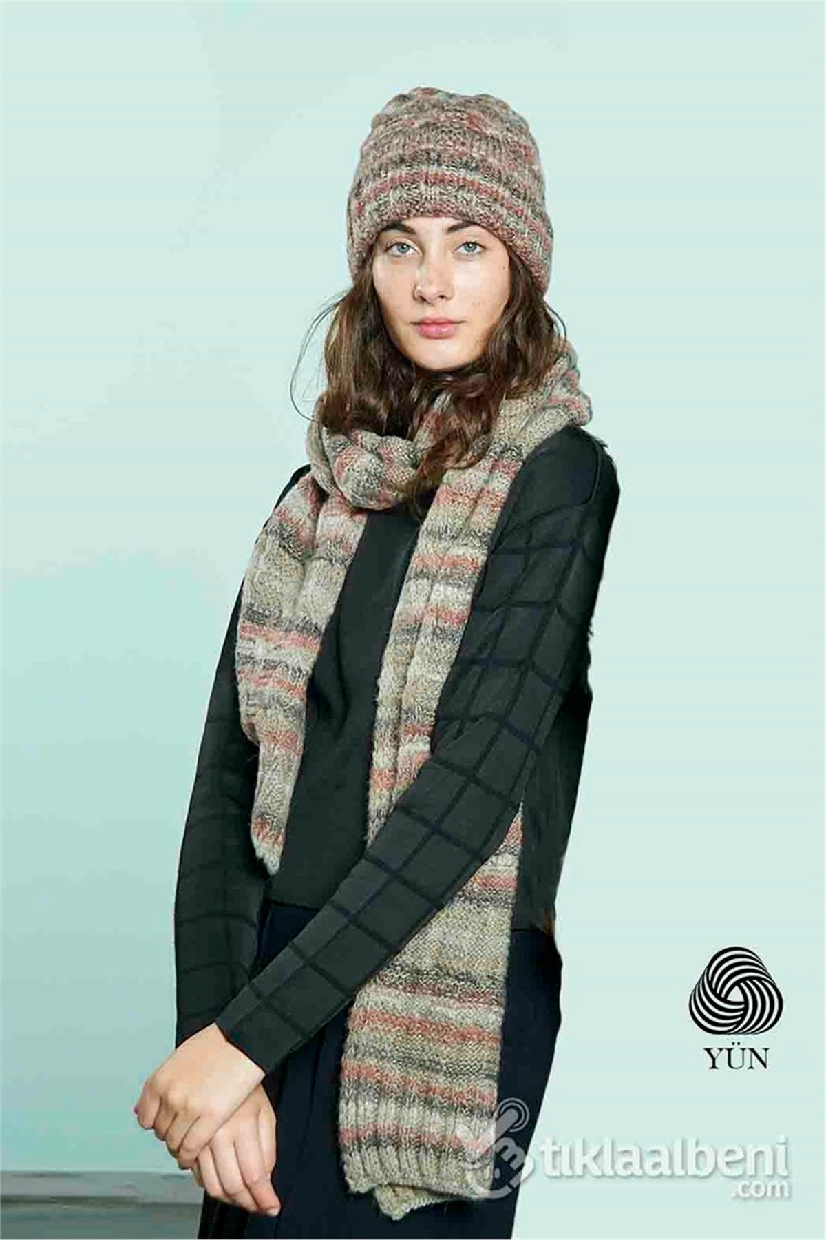 Yün Bayan Atkı Bere Takımı Joe