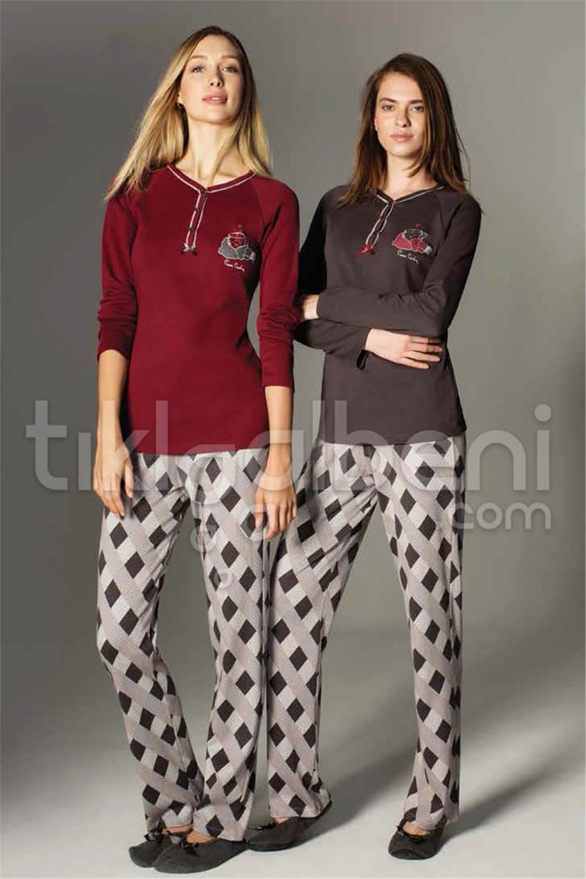 Pierre Cardin 3063 Bayan Patlı Pijama Takımı