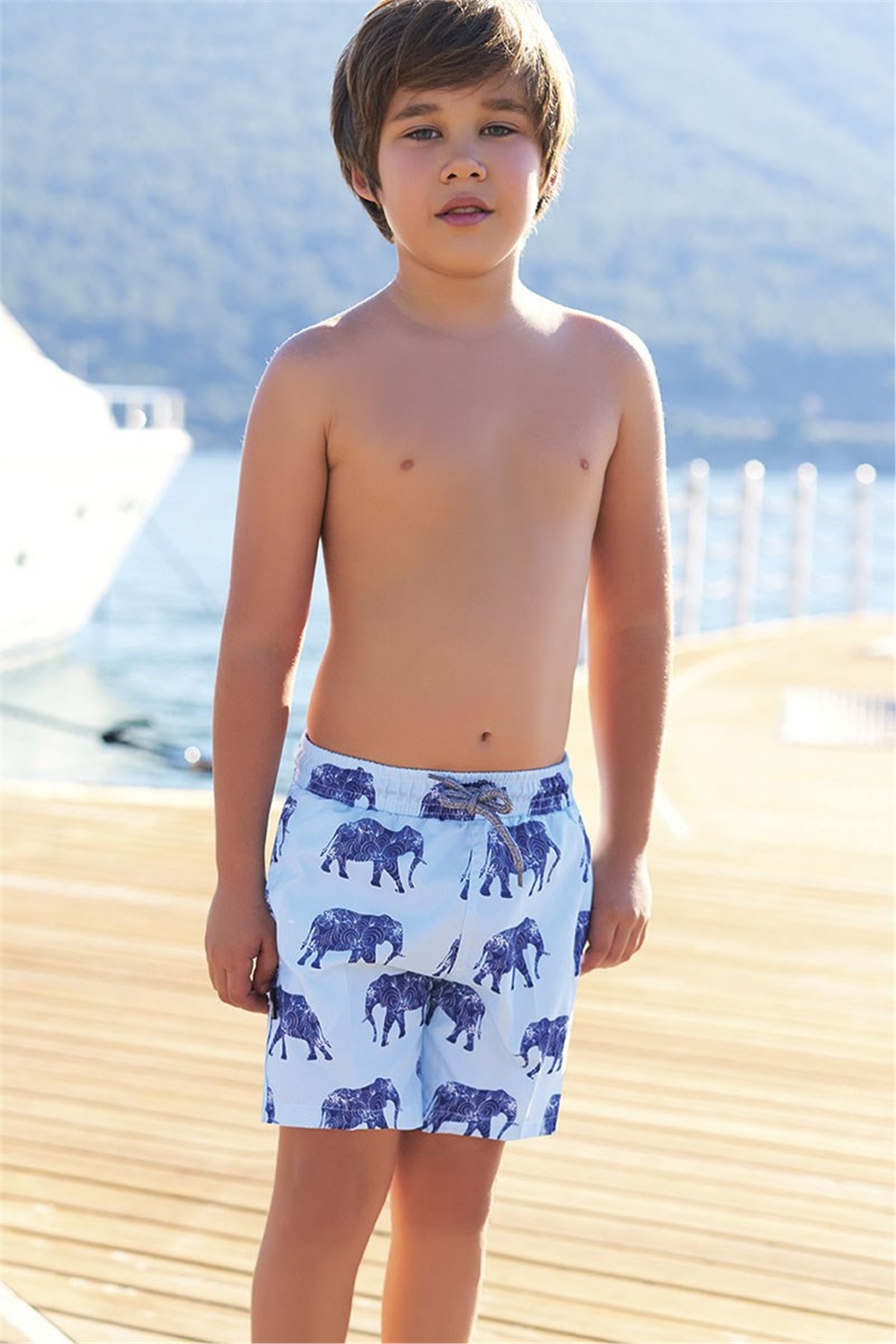 3-12 Yaş Erkek Çocuk Filli Havuz Şortu G1180