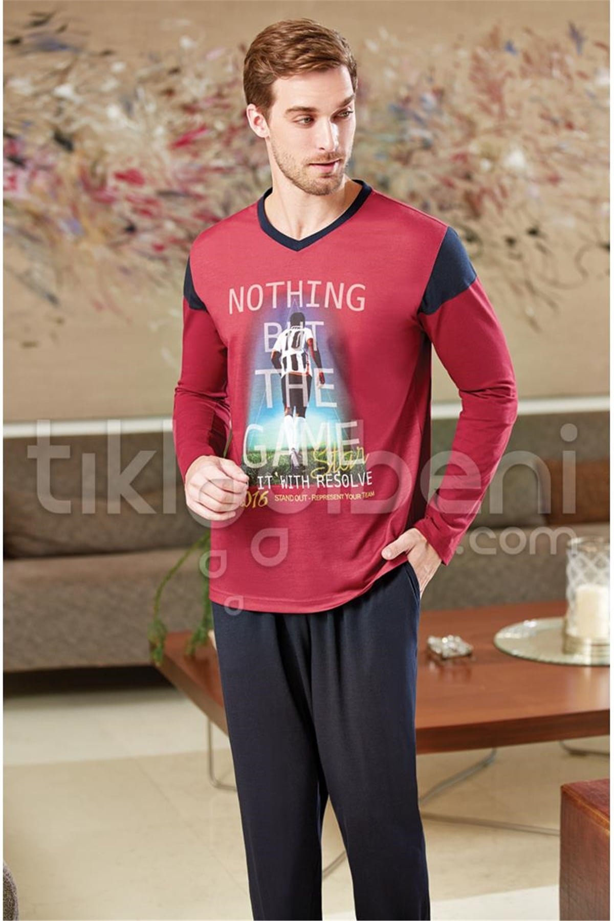Eros ESE 2038 V Yaka Pijama Takımı