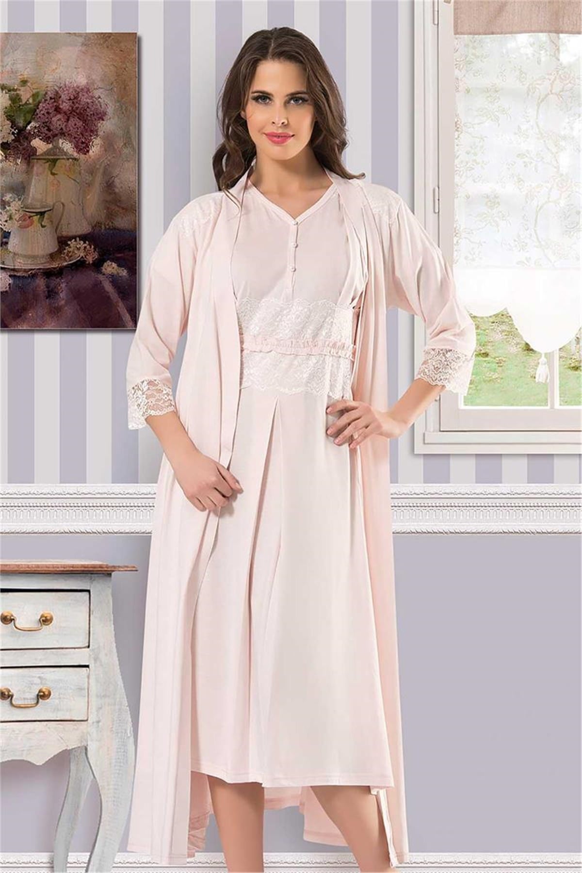  NBB 6918 Hamile Gecelik Sabahlık