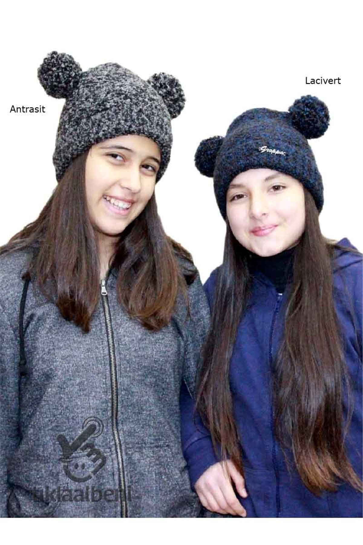 Junior Boy Çift Ponponlu Bayan Bere - Groppa 15541