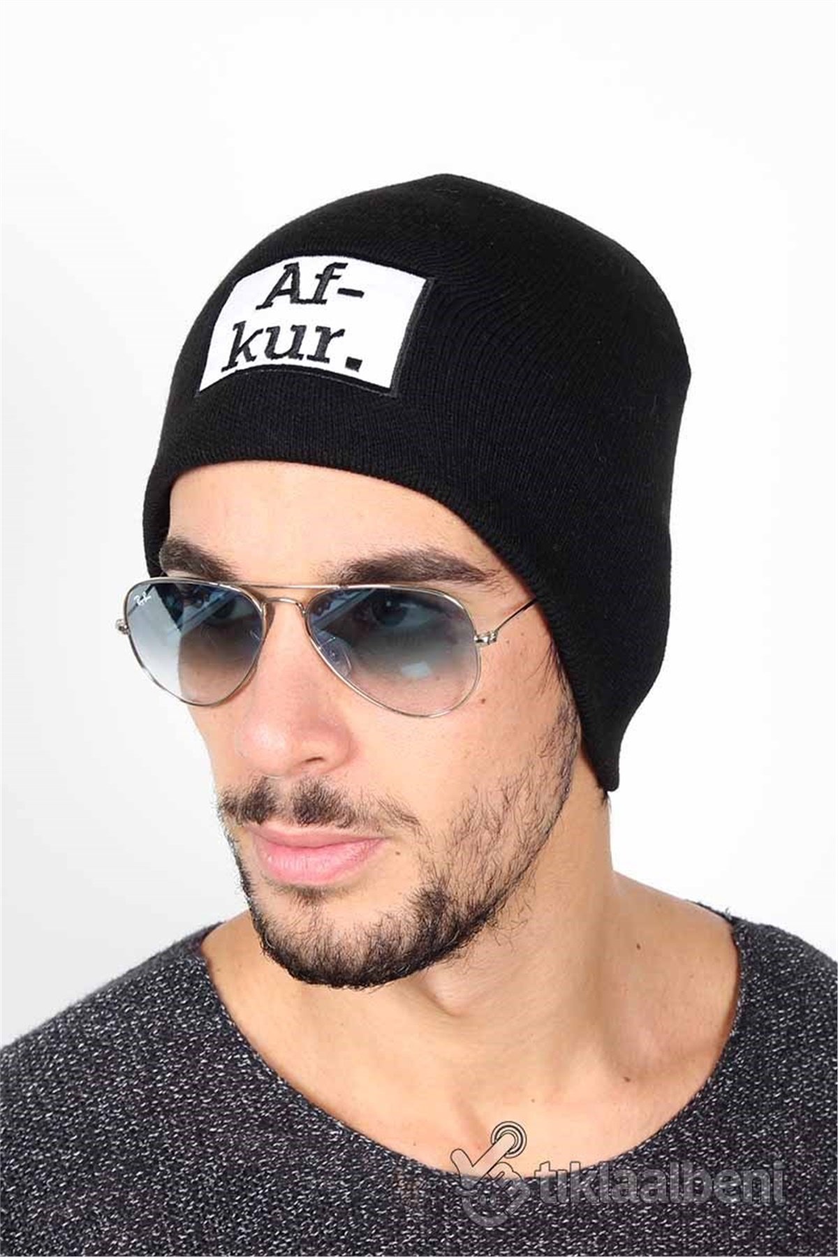 Afkur Erkek Bere YB606 Siyah