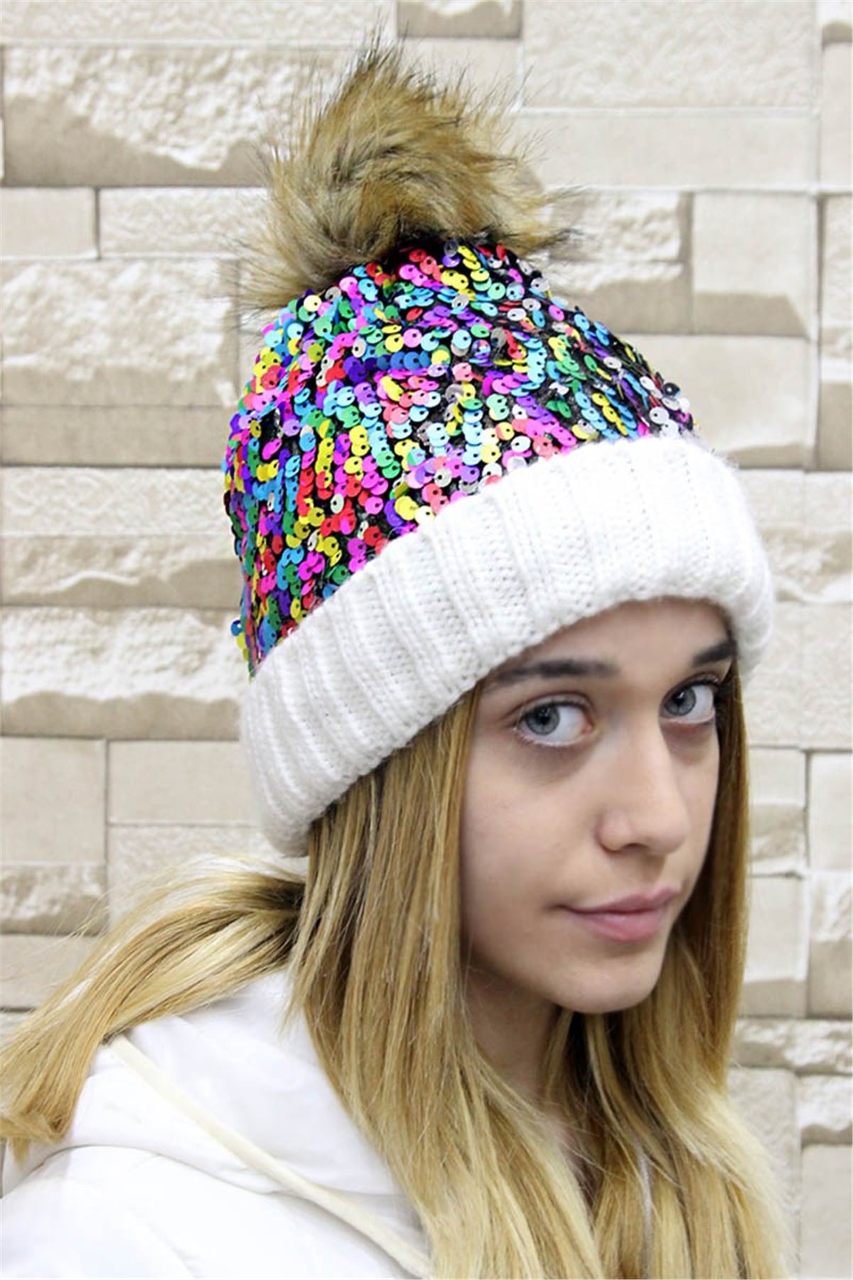 Pullu Renkli Bere - Valeri 10210 