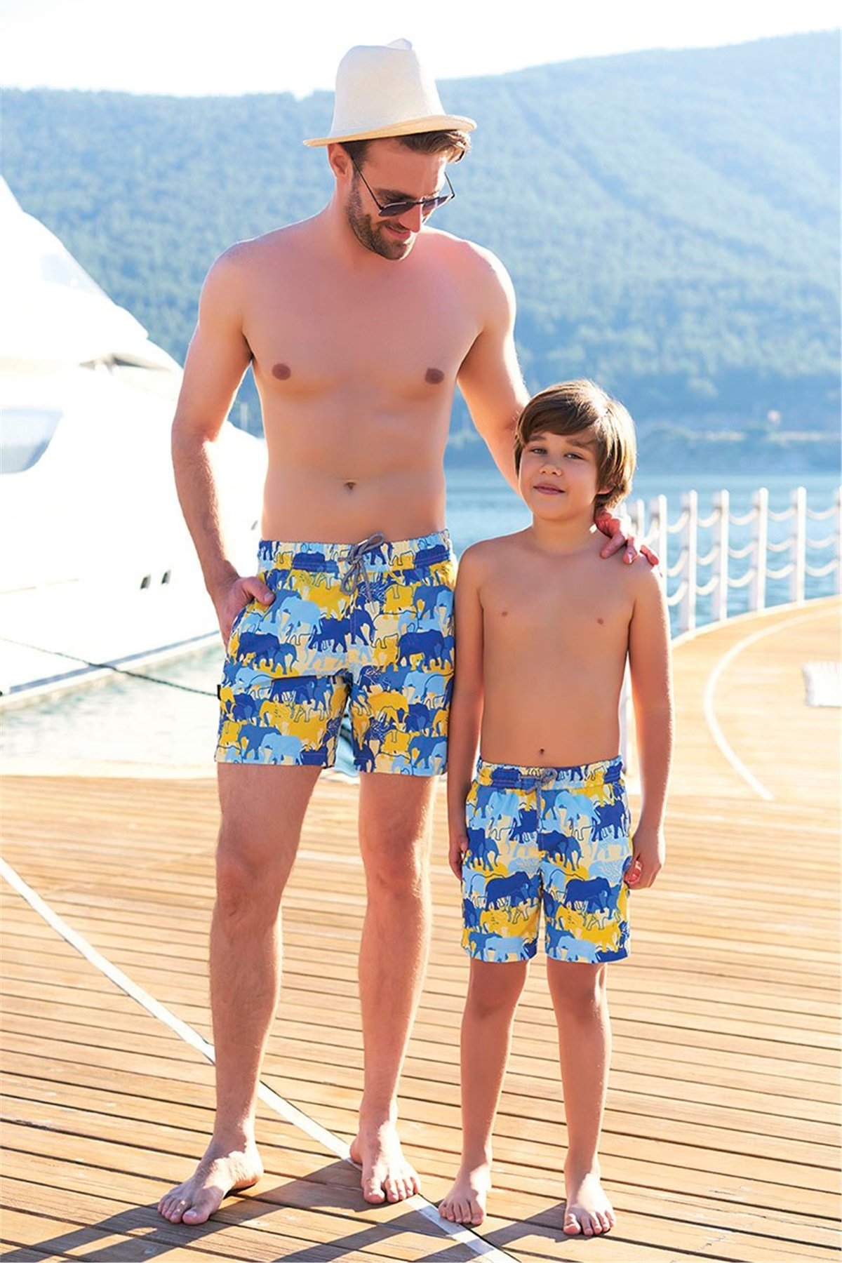 Baba Oğul Deniz Şortu Kombini G573-1077