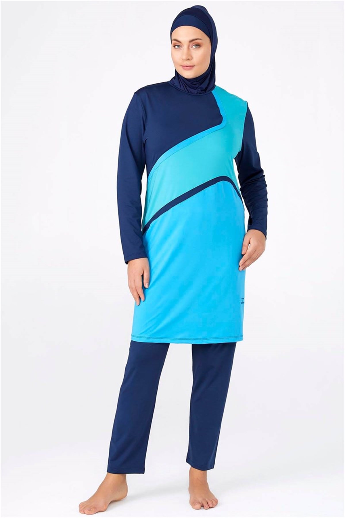 Battal Beden Tam Kapalı Tesettür Mayo T0495