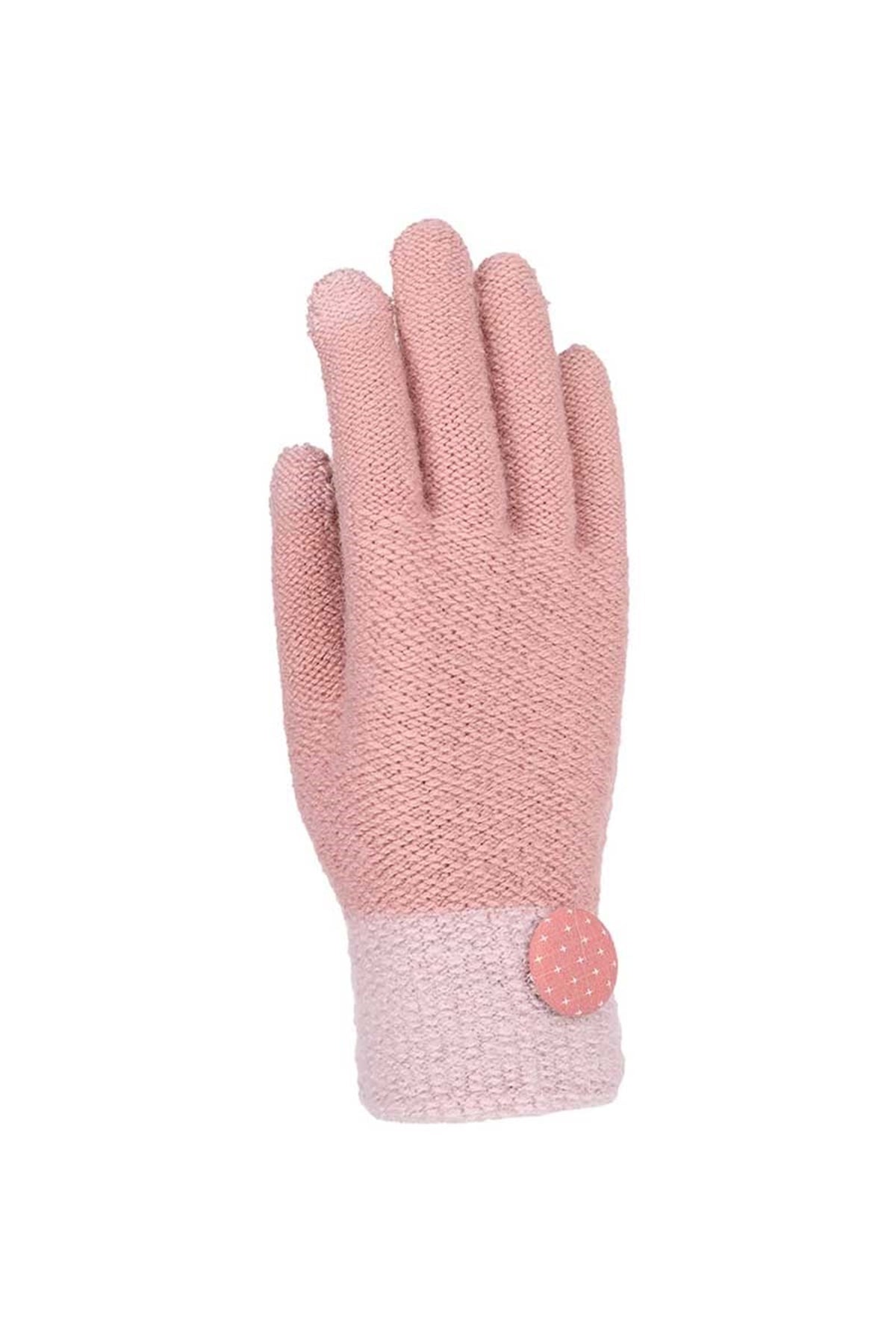 Bayan Örme Eldiven 84401-2 - Açık Pembe