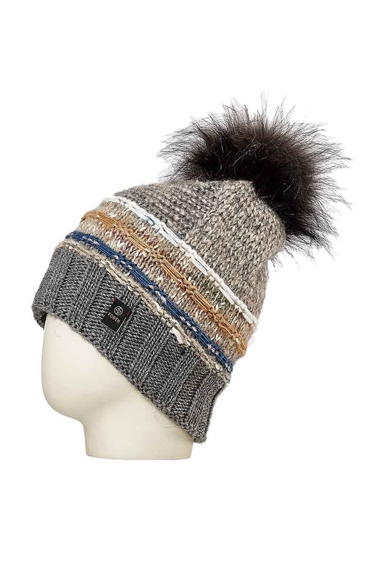 Bayan Ponponlu Bere 24181 - Gri