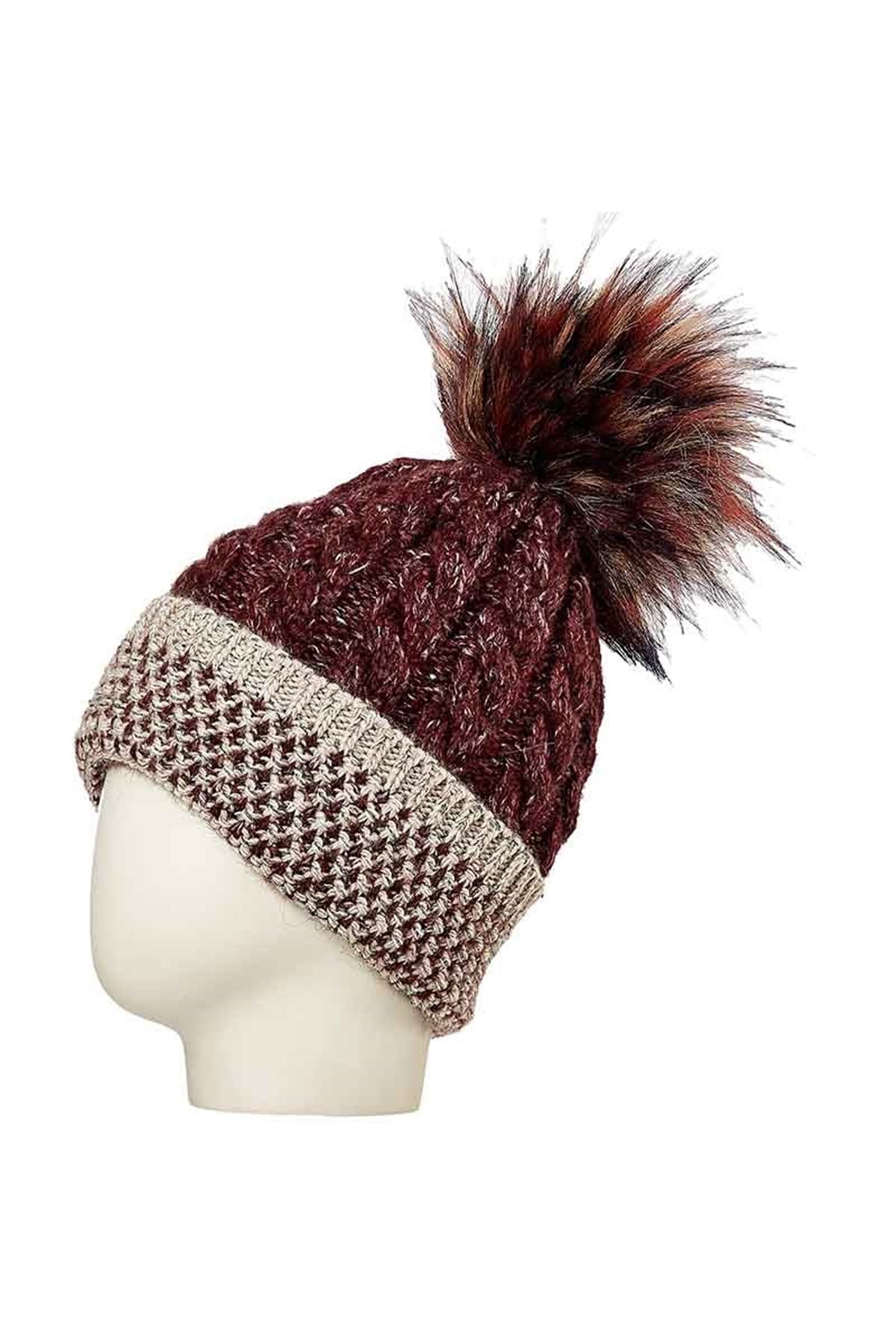 Bayan Yün Bere 24351 - Bordo