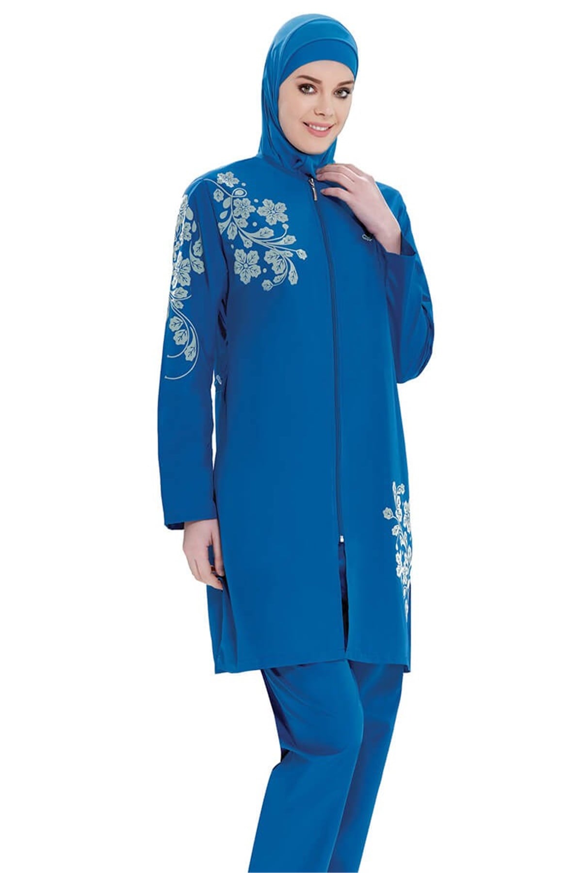 Uzun Kol Tam Tesettür Mayo Tesmay 22086 Petrol