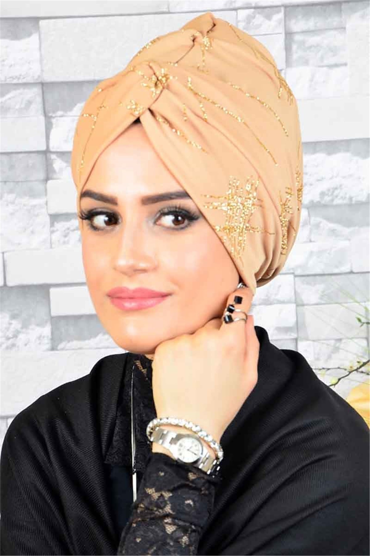 Bej Abiye Şal Burgu Bone tb1001