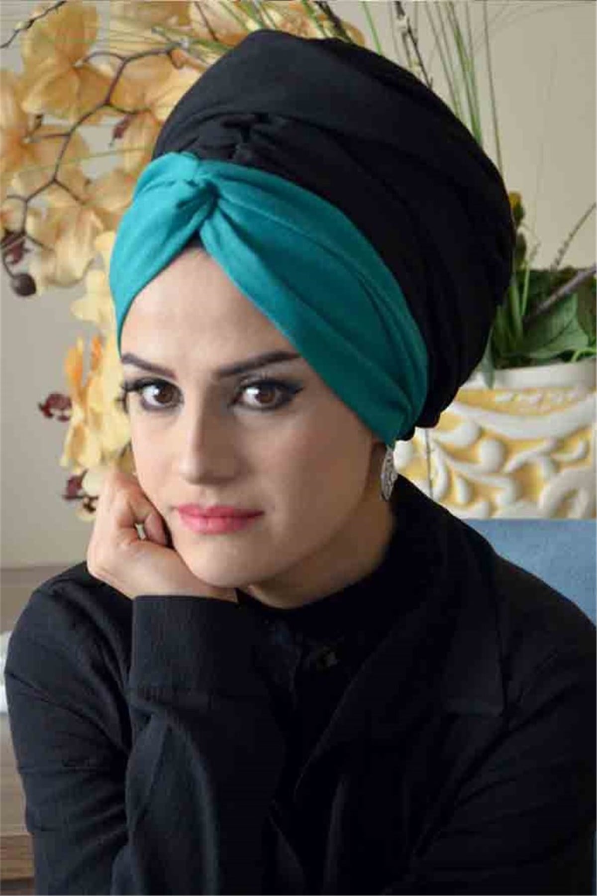 Burgu Benetton Yeşili Bandana Pratik Şal BND3011