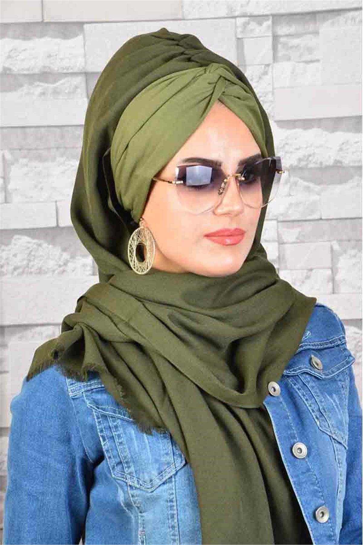 Burgu Haki Bandana Hazır Şal bnd3078