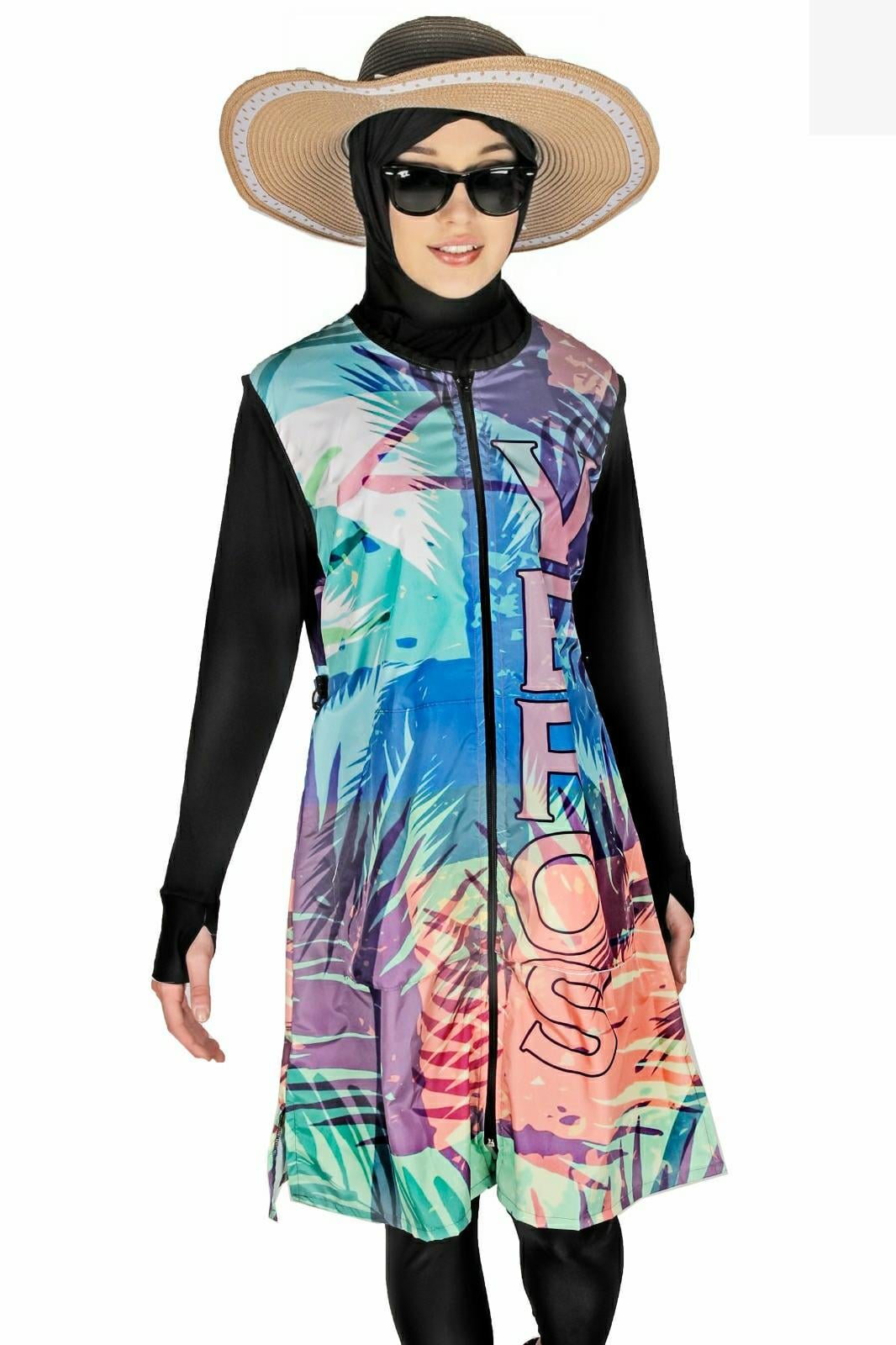 Büyük Beden, Veros 1. Kalite Bodrum Serisi Tam Kapalı Tesettür Mayo