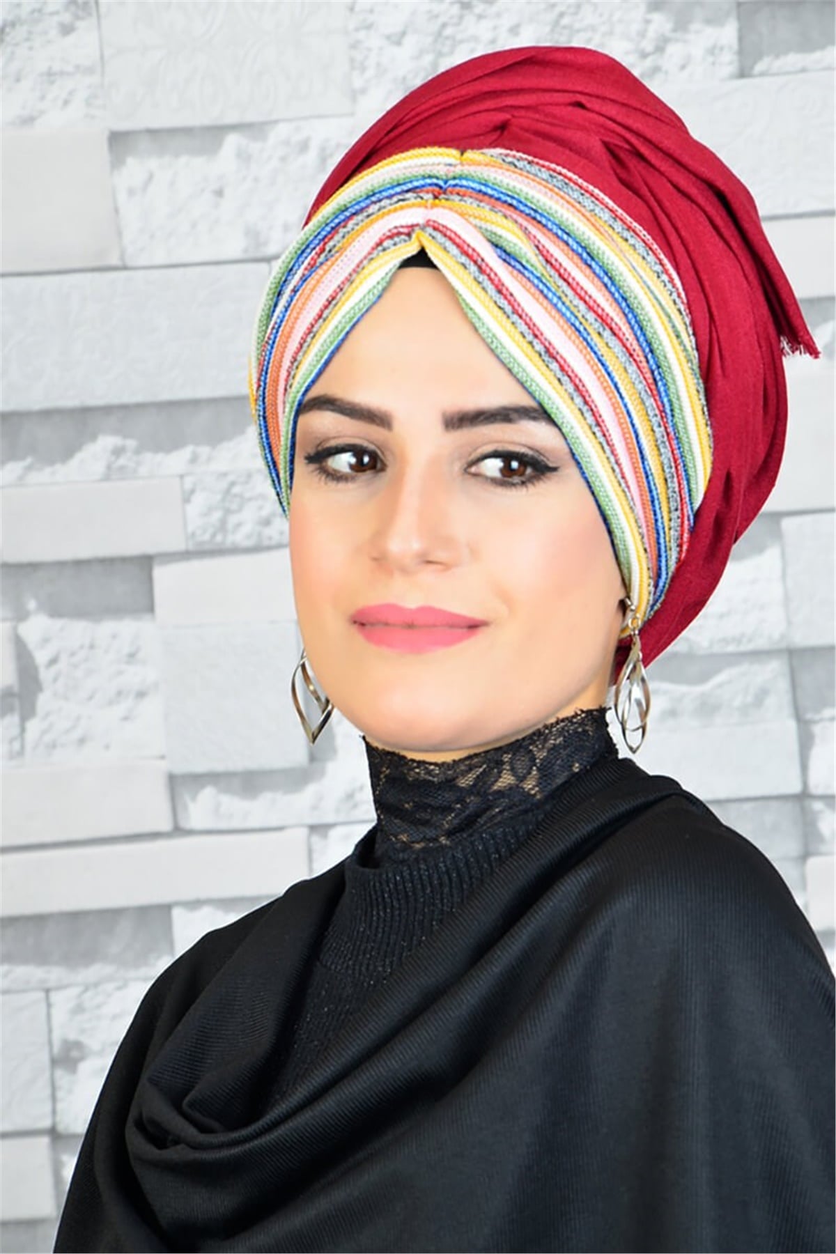 Büzgülü Bandana Pratik Bone Şal BND5003