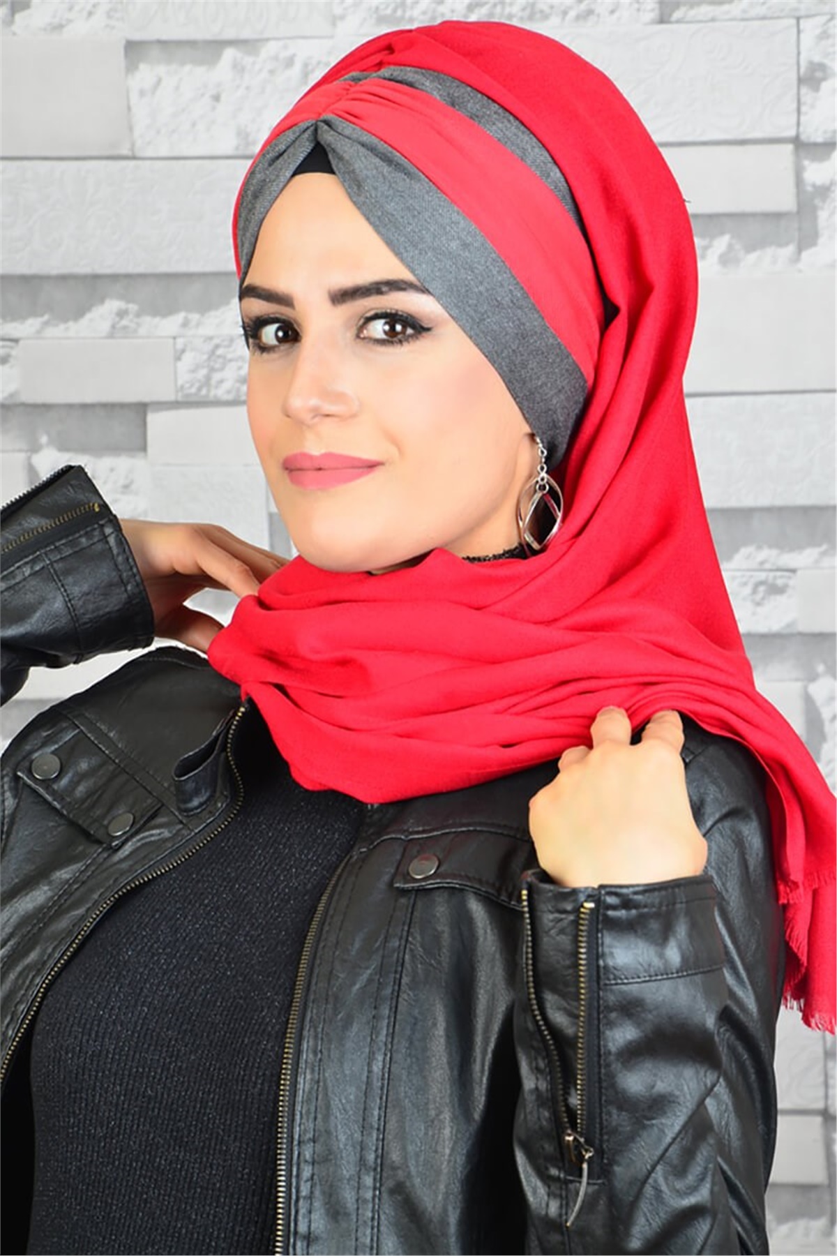 Büzgülü Bandana Pratik Bone Şal BND5006