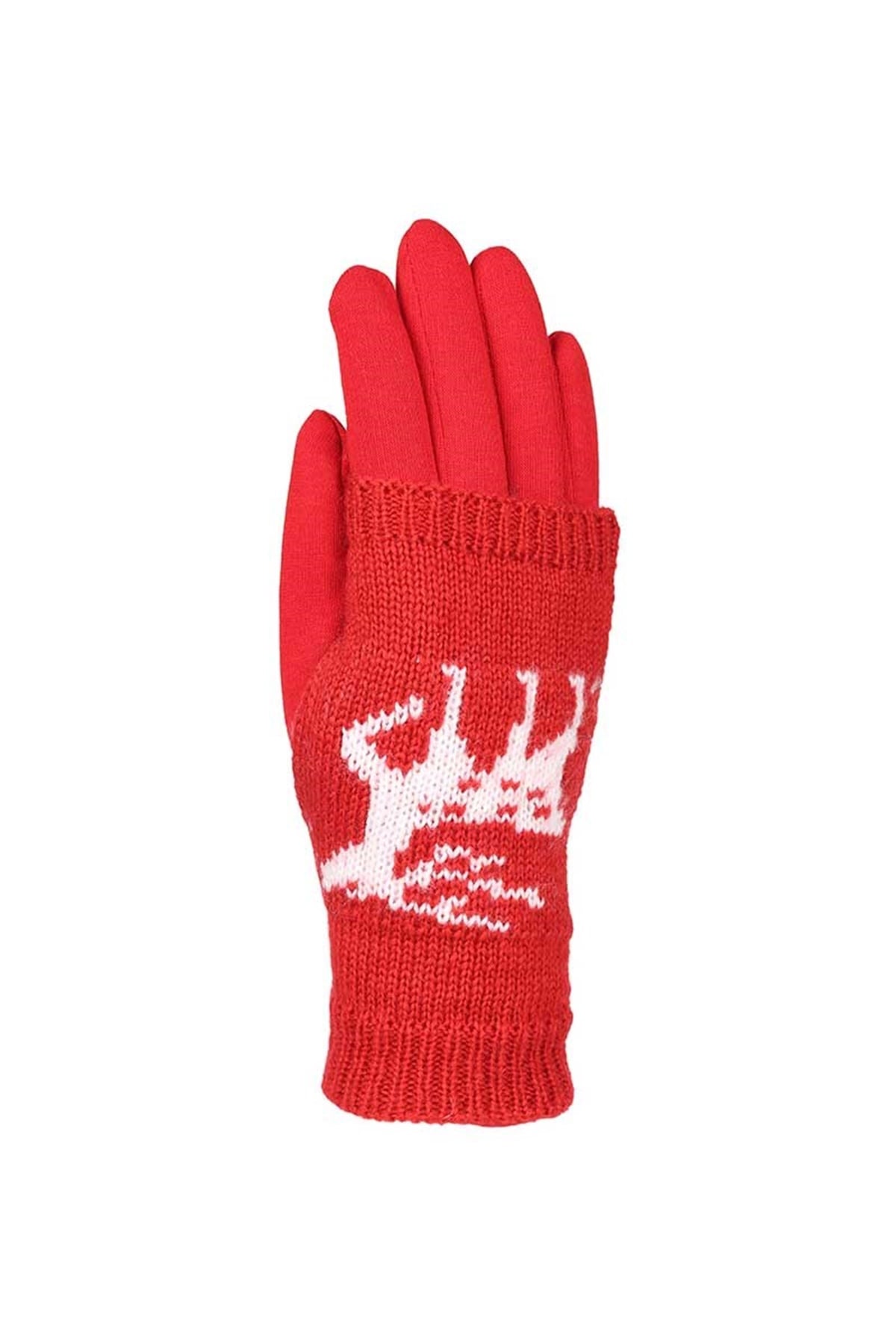 Çift Kat Pamuklu Bayan Eldiven 82601-5 - Mercan