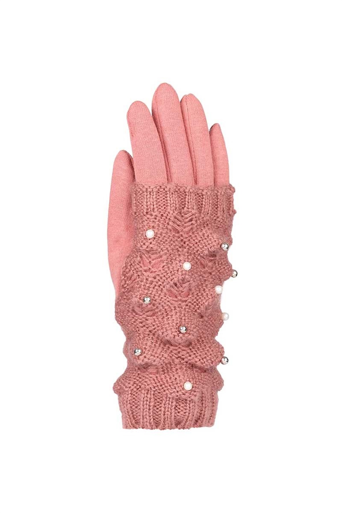 Çift Katlı Tasarım Eldiven 82601-3 - Açık Pembe