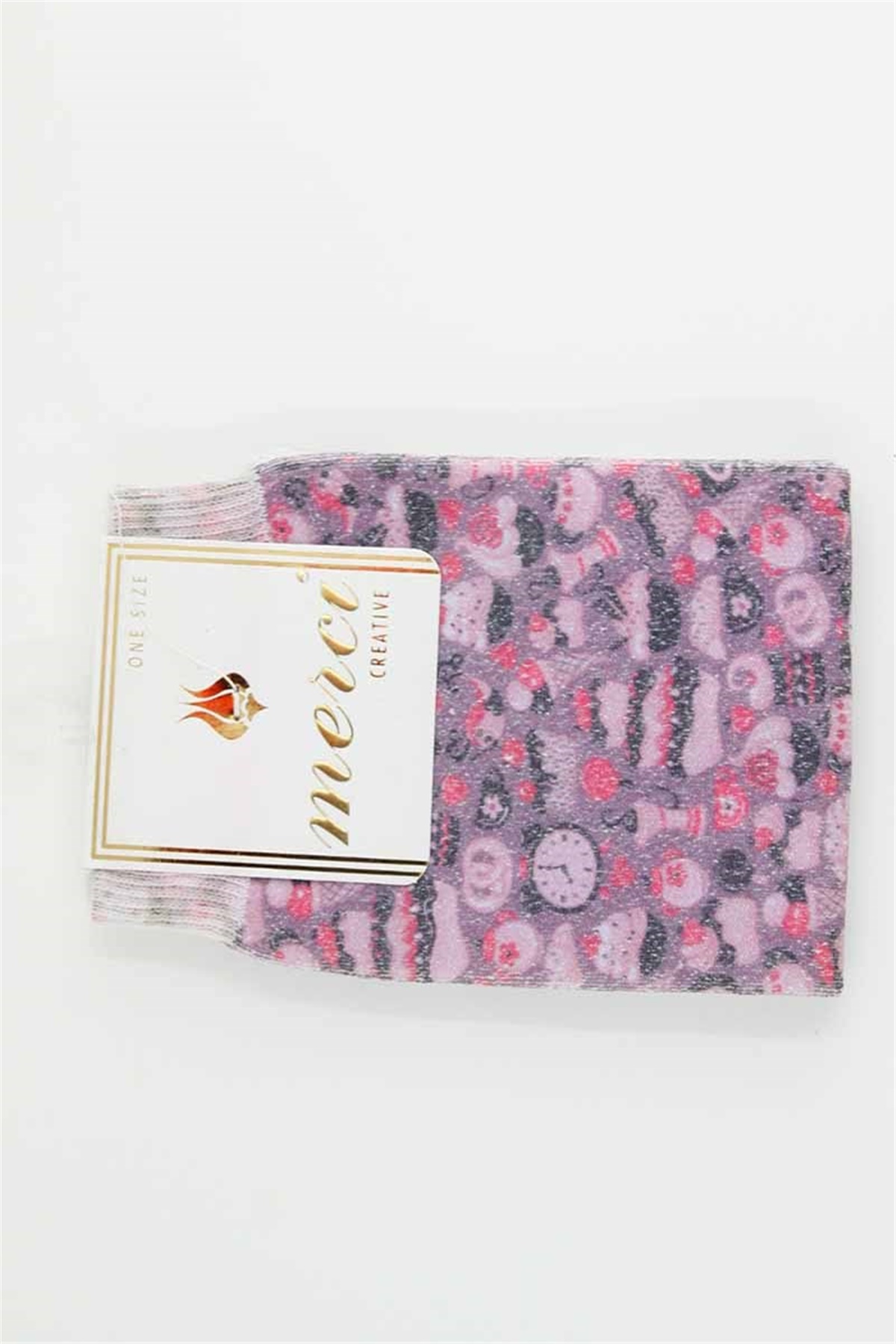 Pembe Desenli Bayan Çocuk Çorabı 1024368