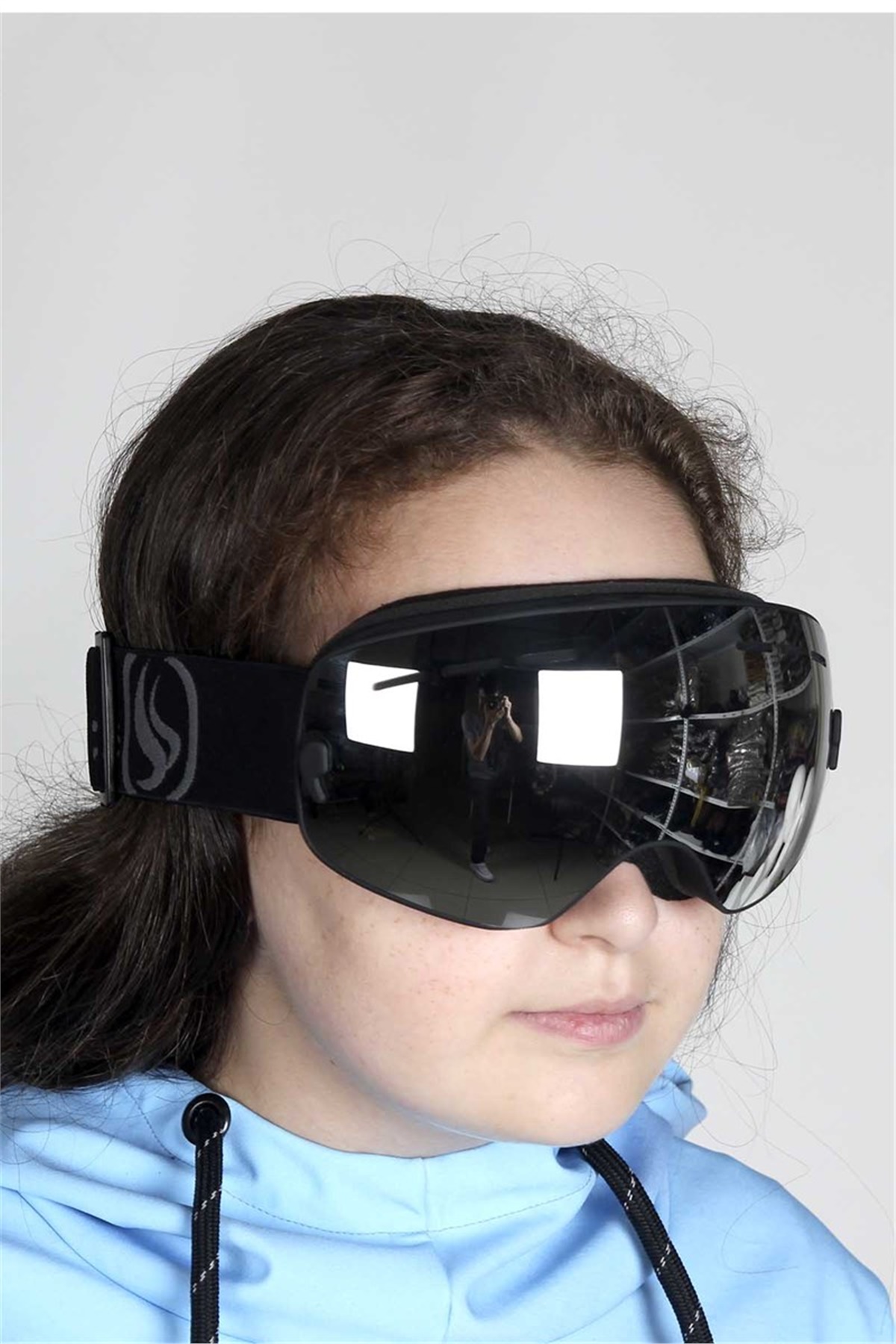 Çocuk Snowboard ve Kayak Gözlüğü Siyah SSG119