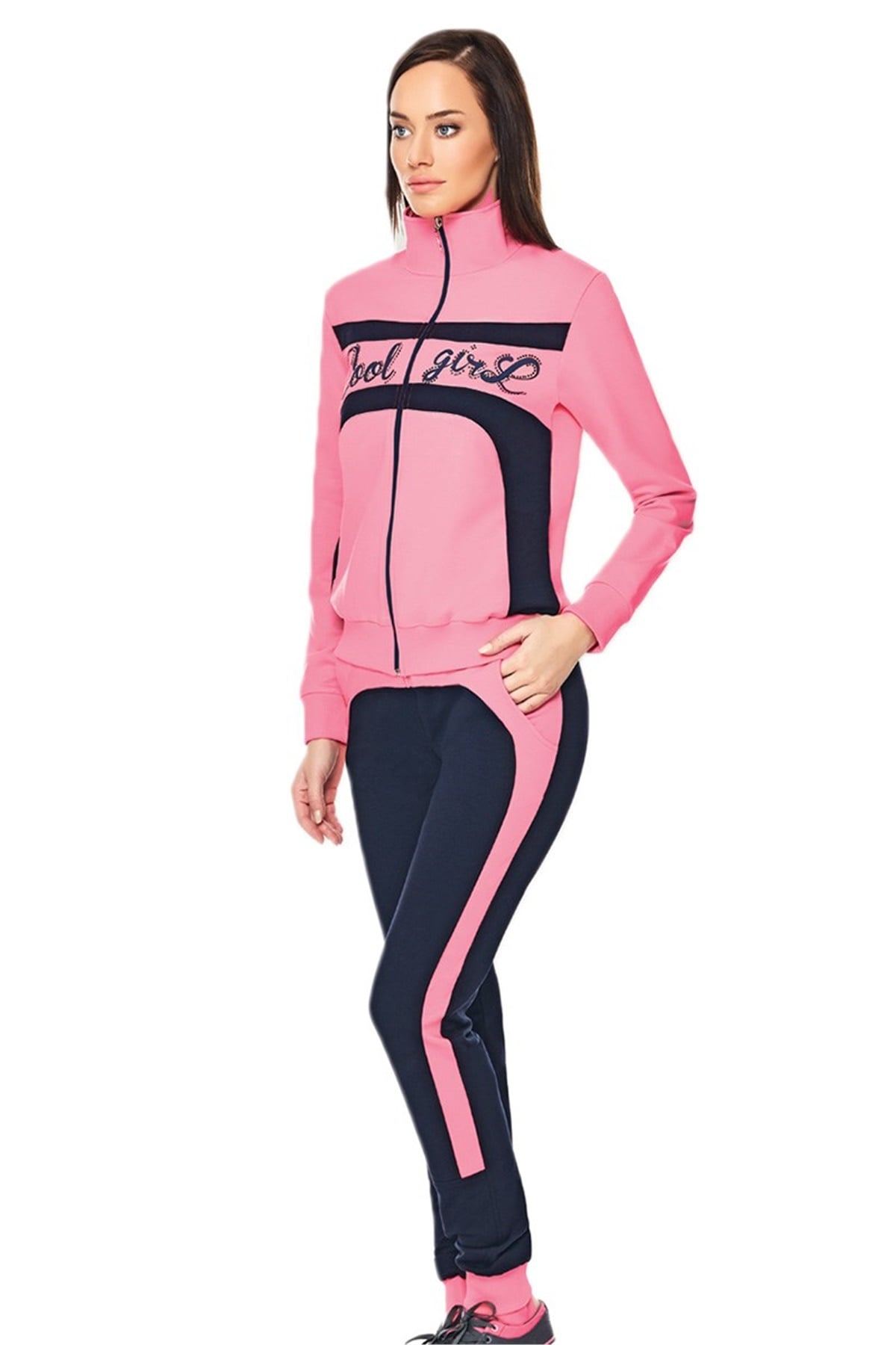 Cool Girl Bayan Eşofman Takımı ADS-1116 Pembe