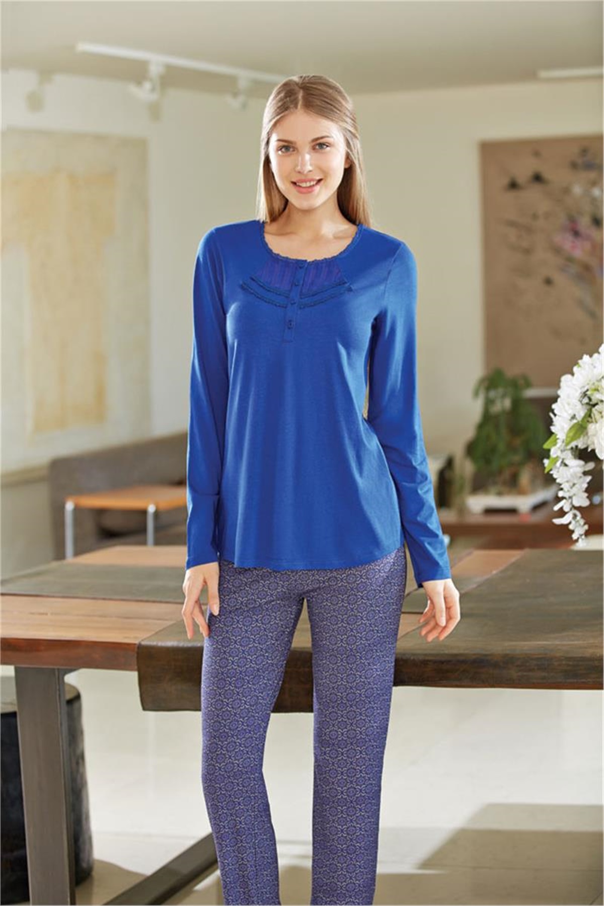 Eros ESK 2510 O Patlı Pijama Takımı