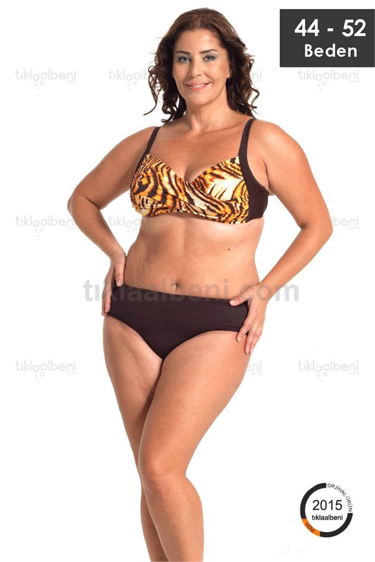 Armes Büyük Beden Dönmeli Bikini Sarı