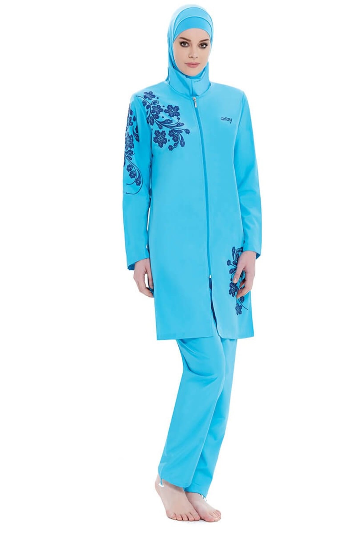 Uzun Kol Tam Tesettür Mayo Tesmay 22086 Turkuaz