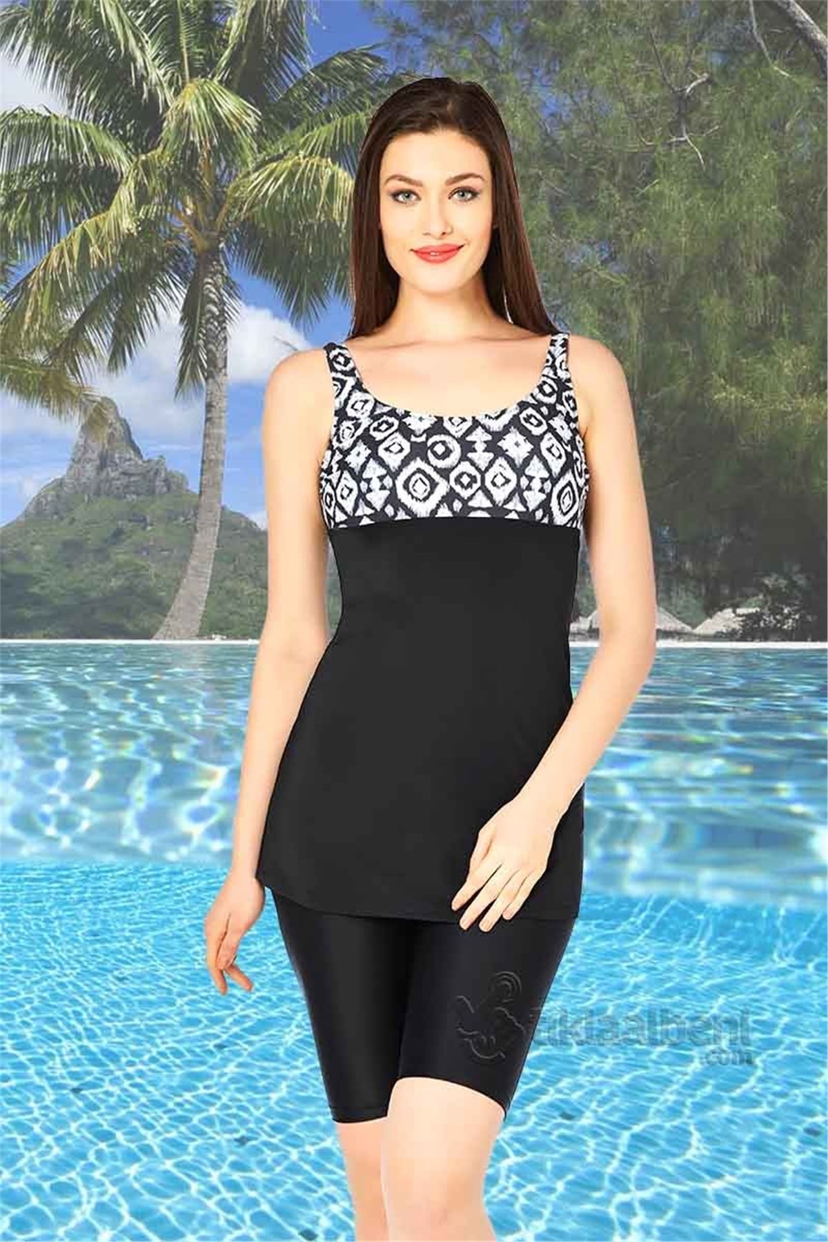 Taytkini Elbise Mayo Exo 123061 Beyaz - Siyah
