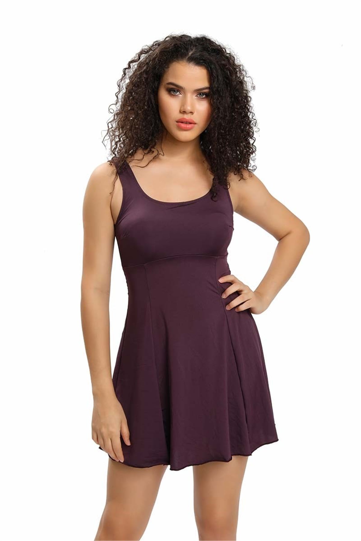 Elbise Mayo, Şortlu Elbise Mayo Cesa 3208001 Mürdüm