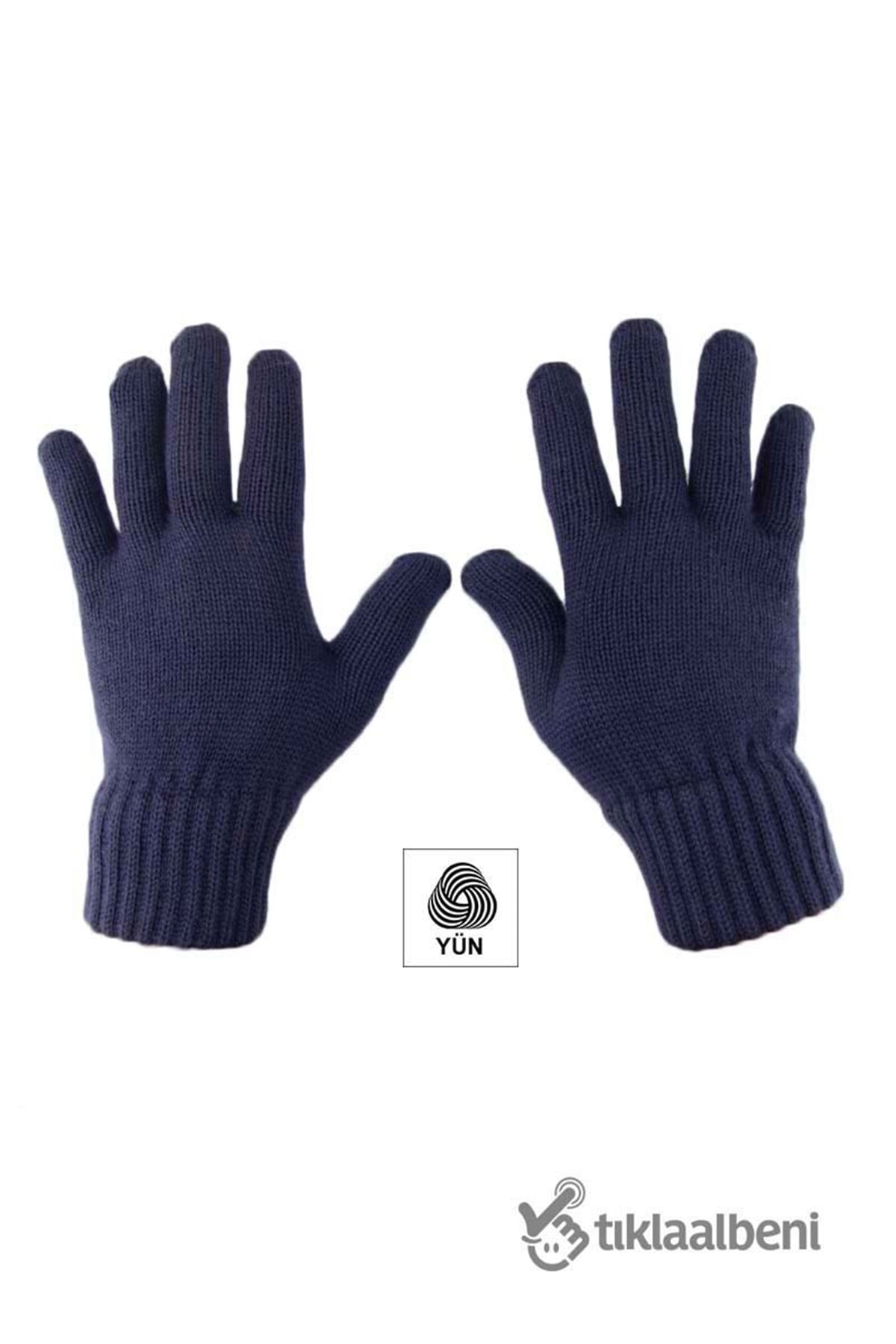 Erkek Kışlık Yün Eldiven FO-5507 Lacivert