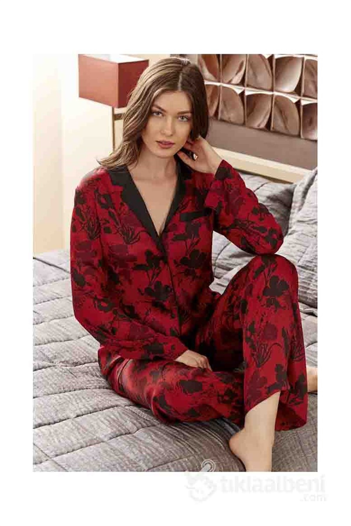 Eros ESK 20510 V Yaka Bayan Pijama Takımı