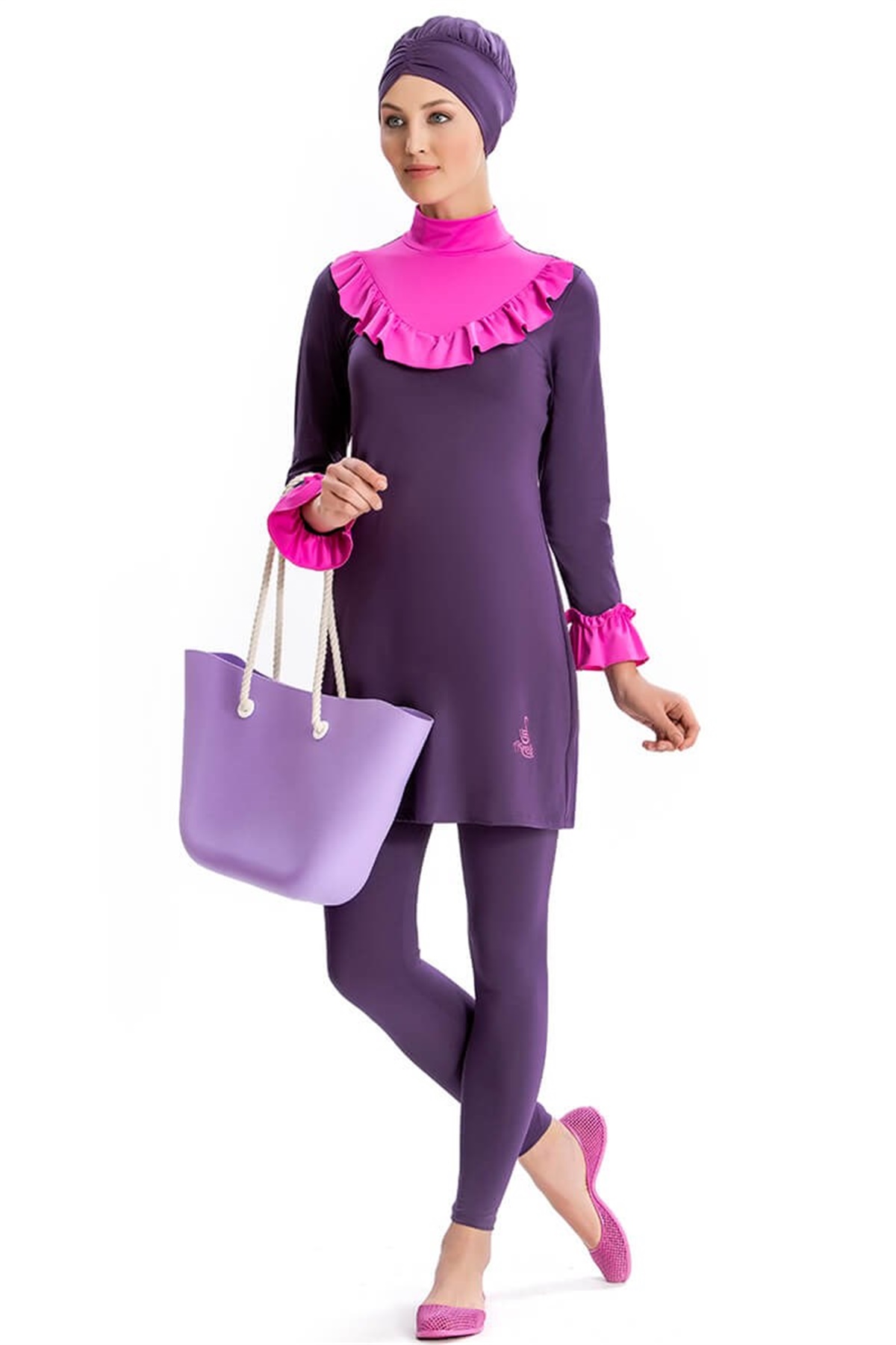 Florentia Tam Kapalı Mayo Armes 3208206 Mor