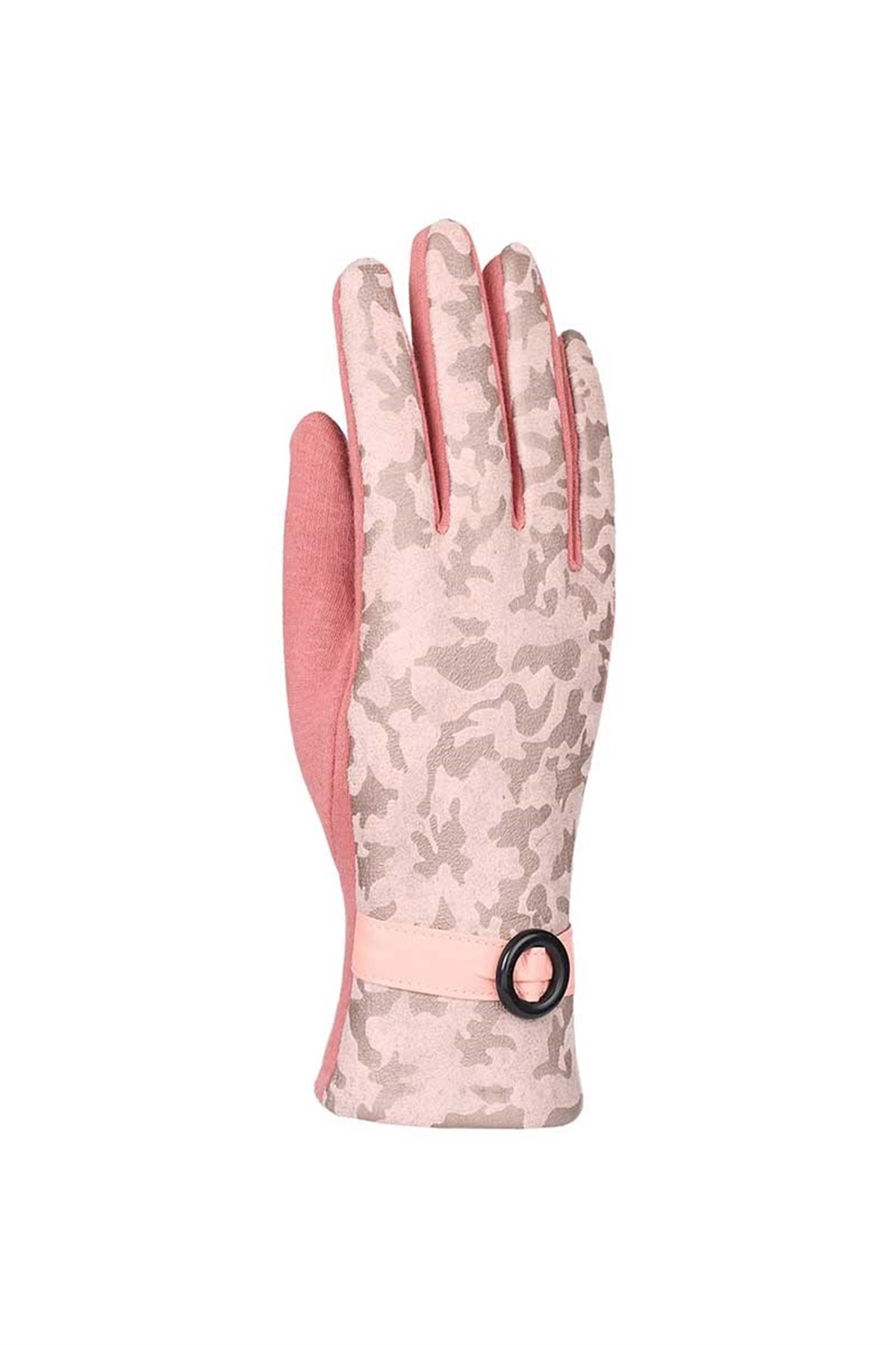 Halka Kemer Detaylı Tarz Kadın Eldiven 82501-11 - Açık Pembe