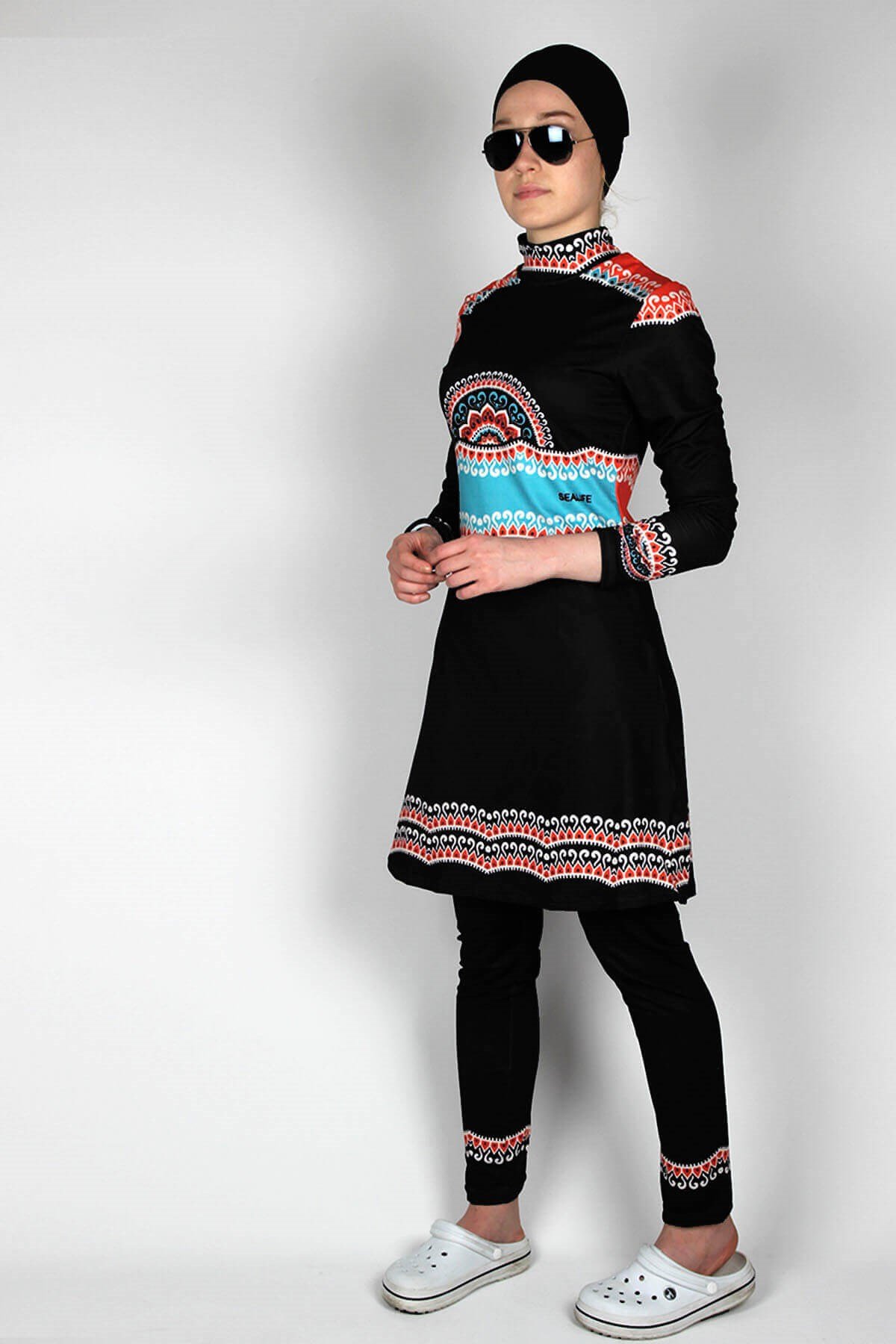 Haşema Otantik Serisi, Sealife Likralı Tam Kapalı Mayo