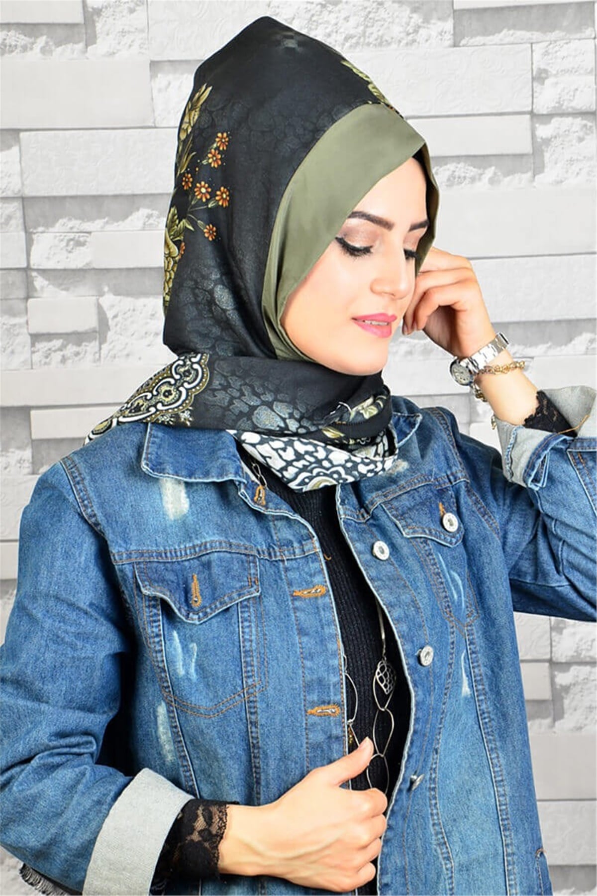 Hazır Türban,  Büzgülü Bandana Pratik Bone Şal EASY1100