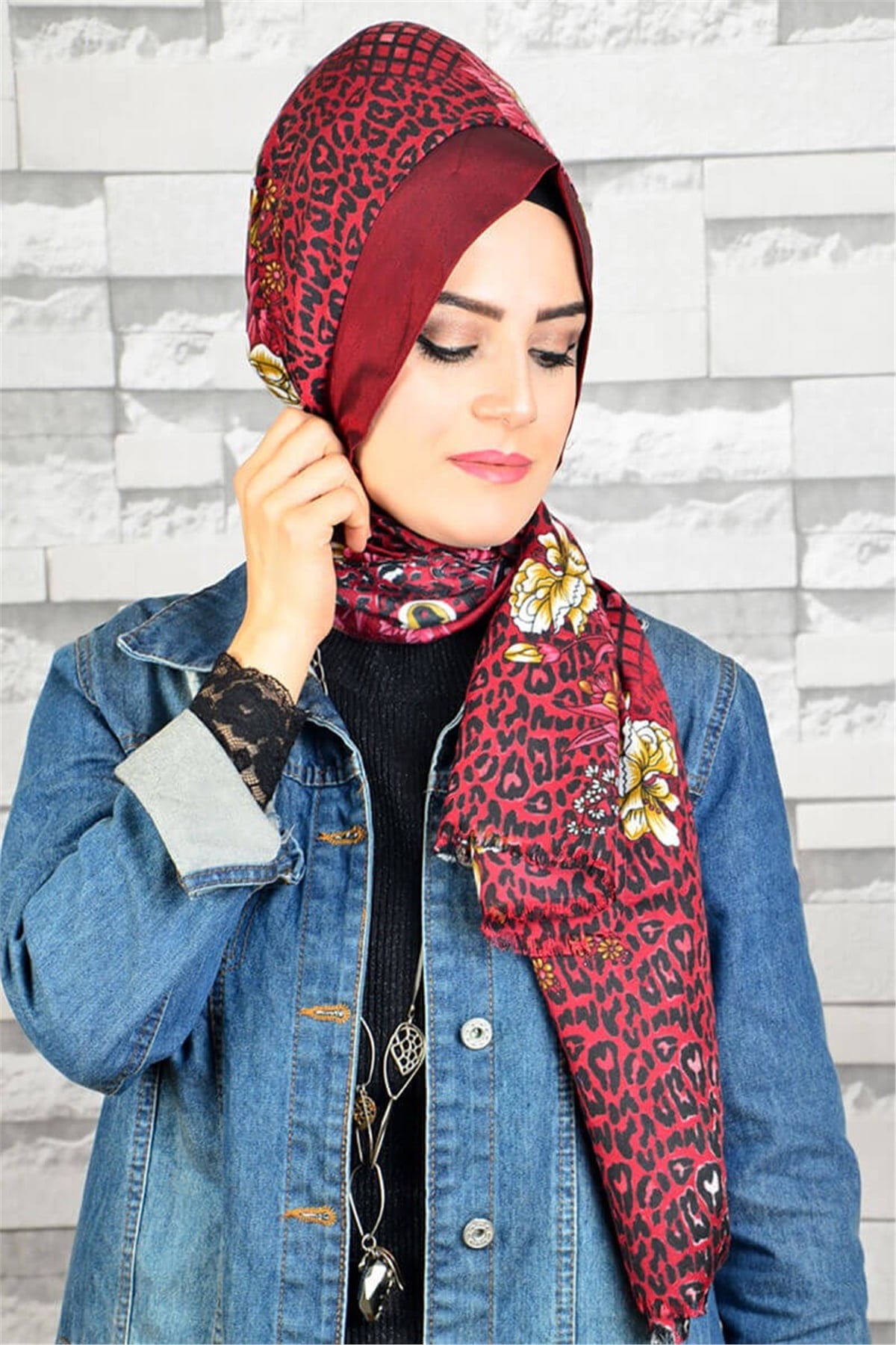 Hazır Türban,  Büzgülü Bandana Pratik Bone Şal EASY1098