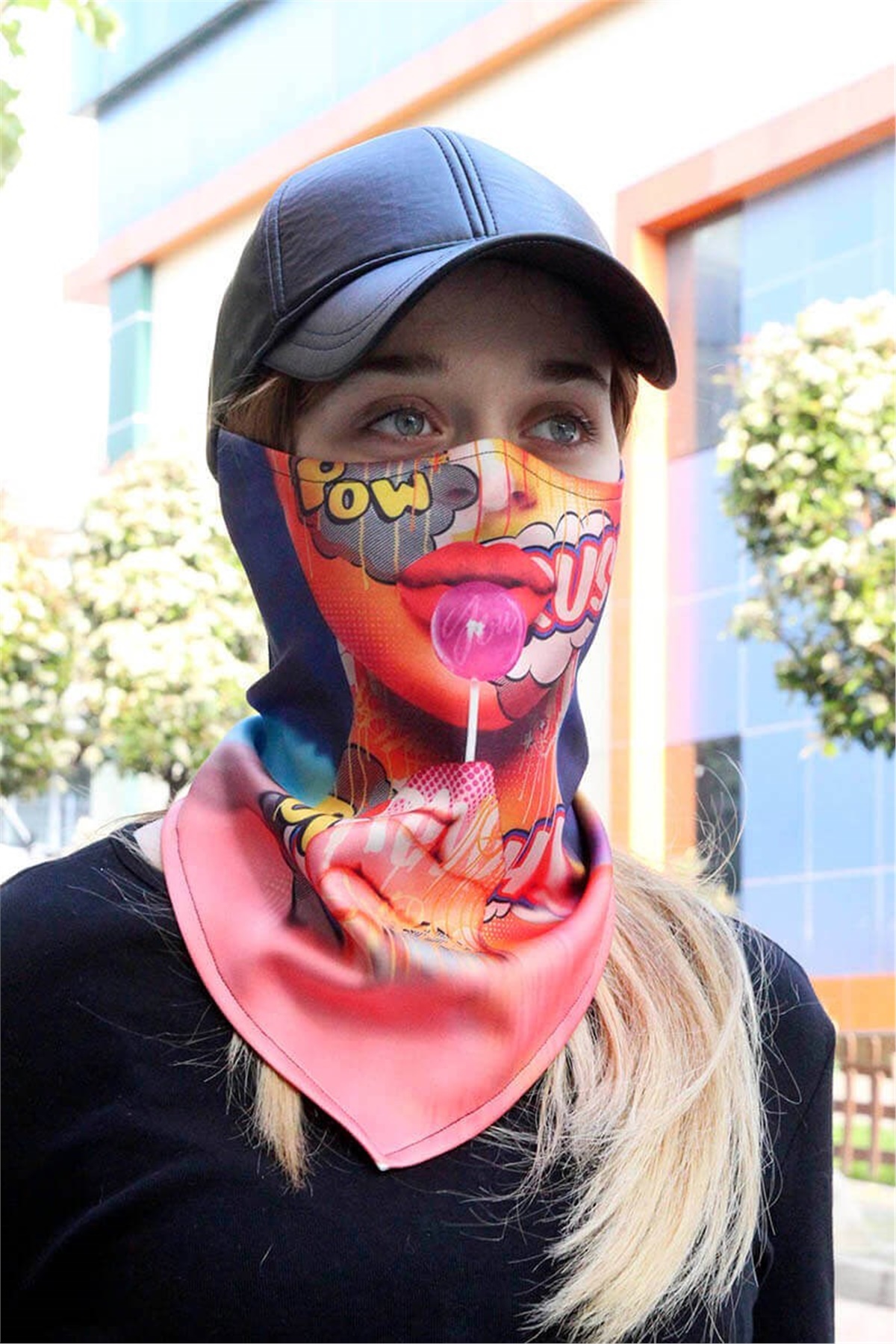 Her Ortamda Takılabilen Pow Lollipop Bayan Yüz Maskesi Snowsea 2073