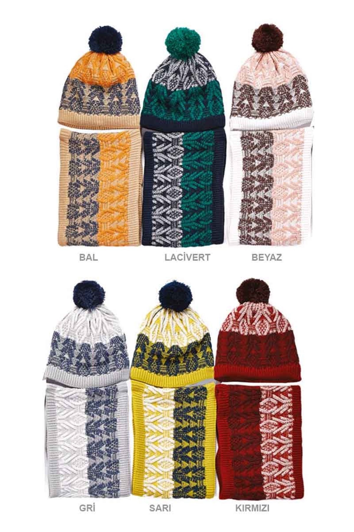 İçi Polar Kız Erkek Çocuk Bere Boyunluk 2'li Takım