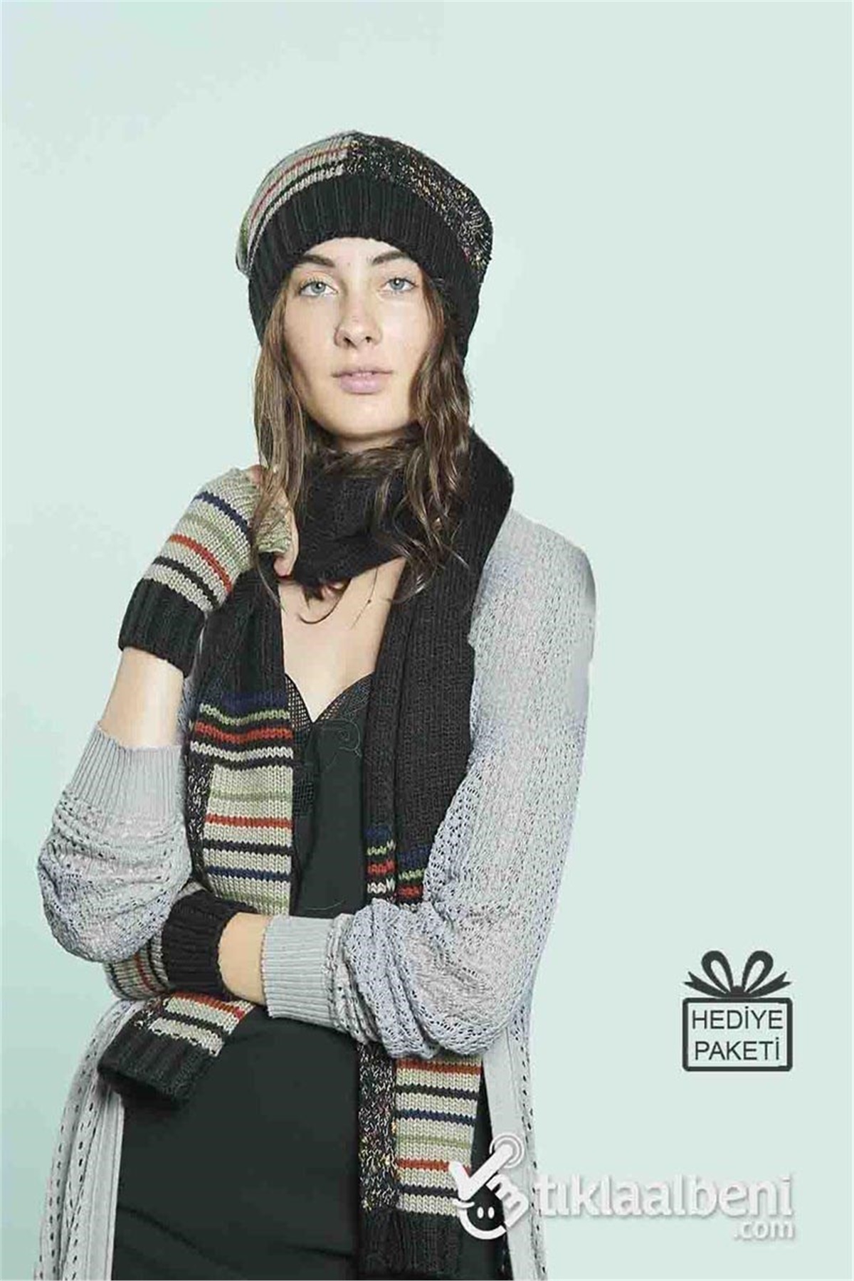 İsabelle 13062-5 Bayan Atkı Bere Eldiven Takımı