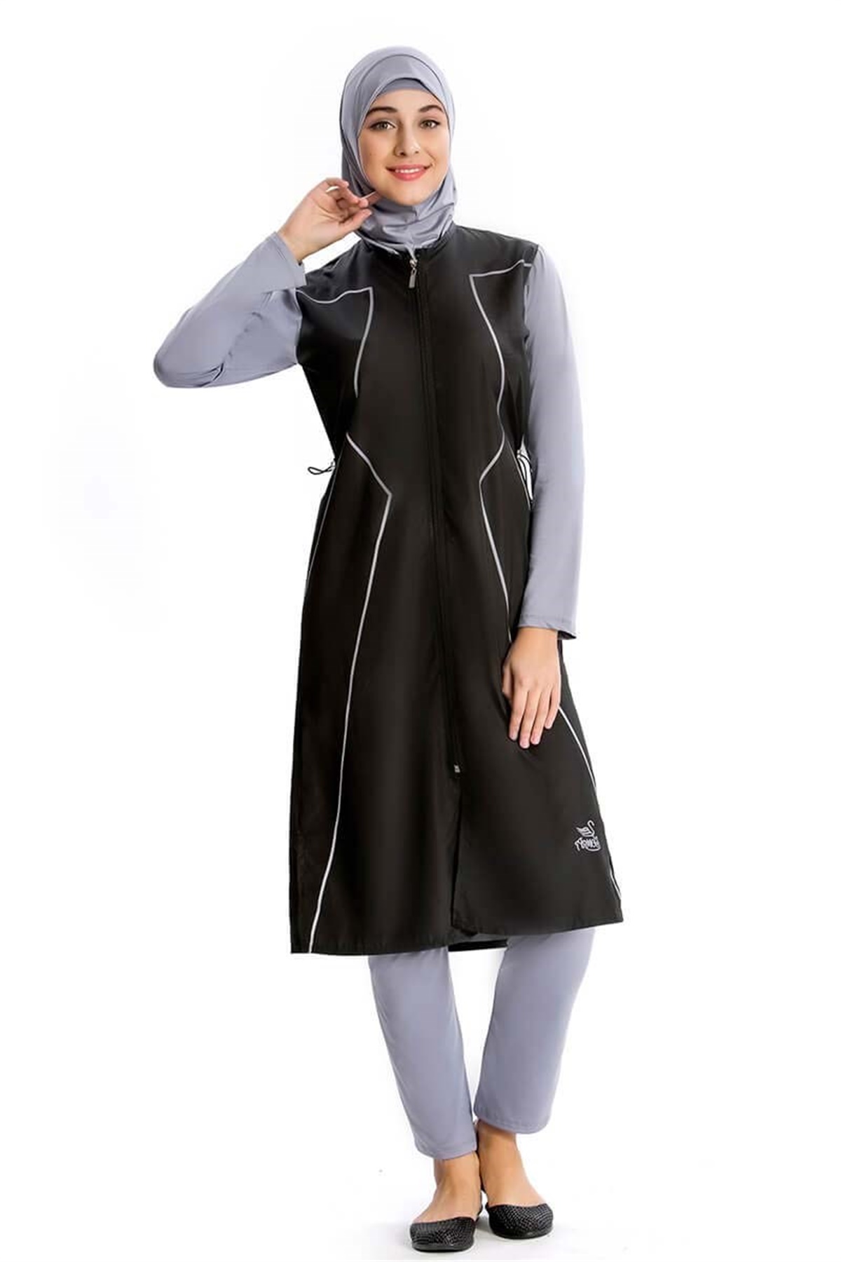 Jileli Tesettür Mayo 128253 - Siyah