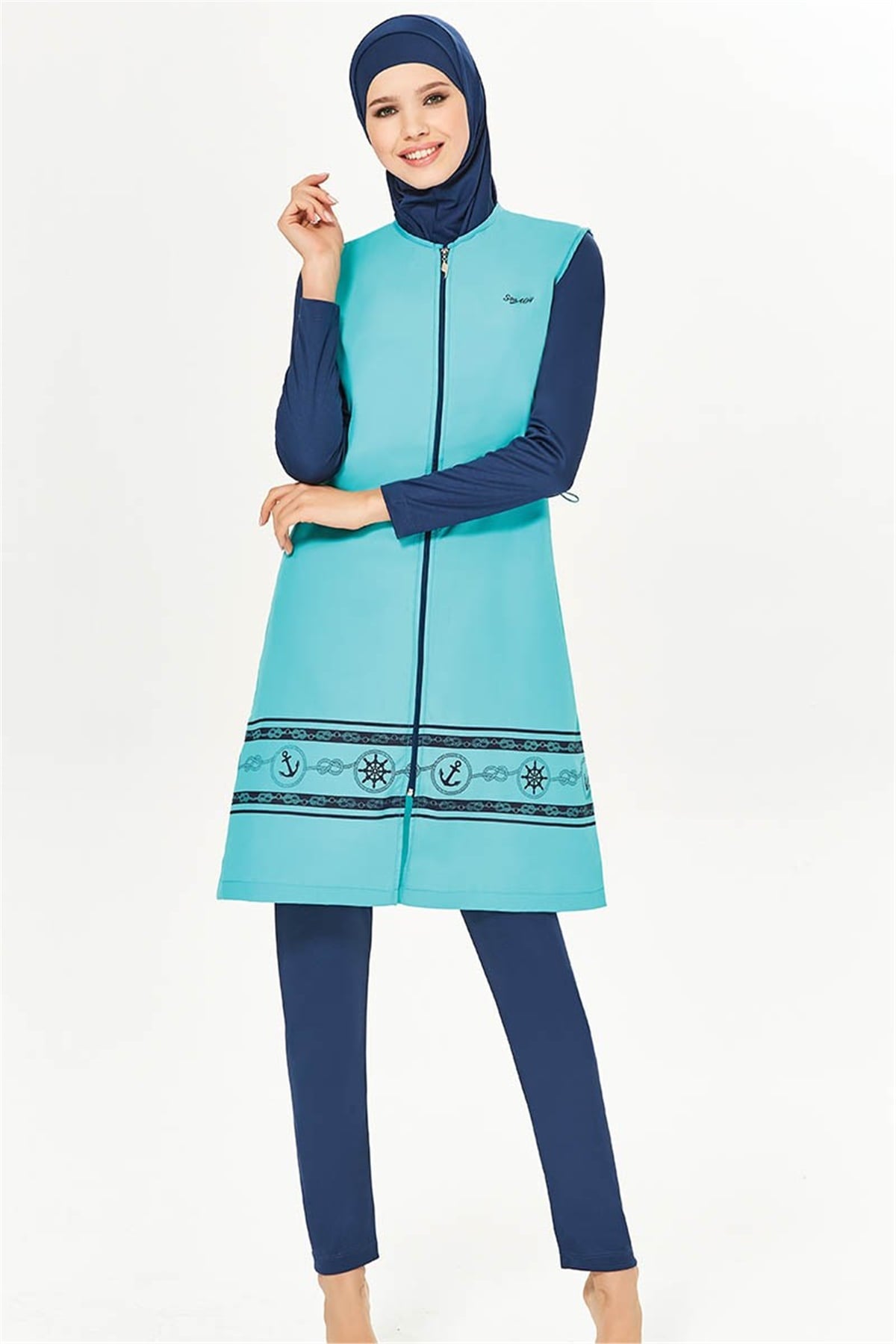Jileli Tesettür Mayo Haşema Seamay 1700715 Mint