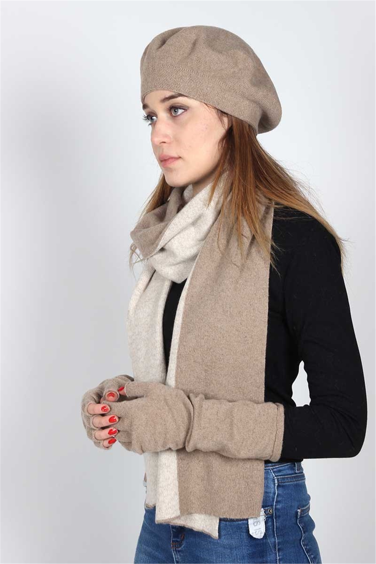 Kadın Atkı Bere Eldiven Takımı Painter 13080 -  Exclusive Serisi