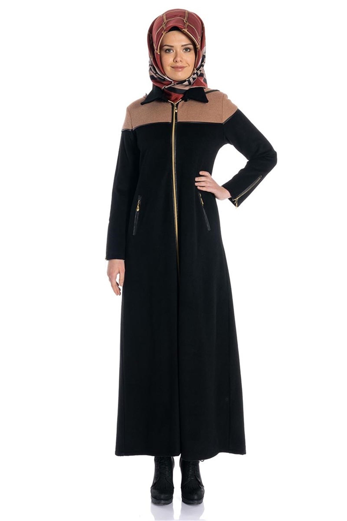 Kadın Kışlık Ferace 16630 - Siyah